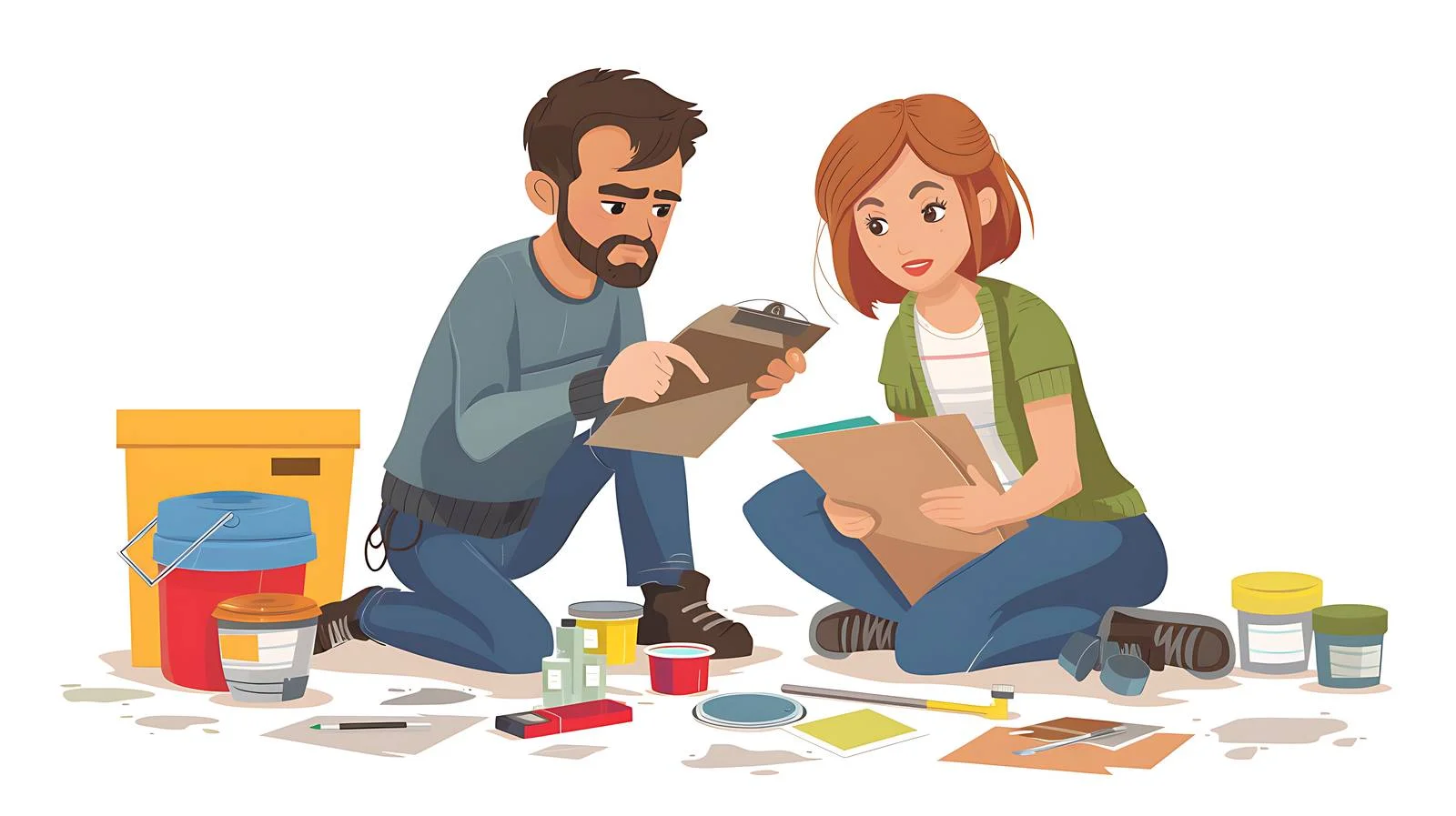 Couple Renovating New House Planning Together — free download from Dotvec