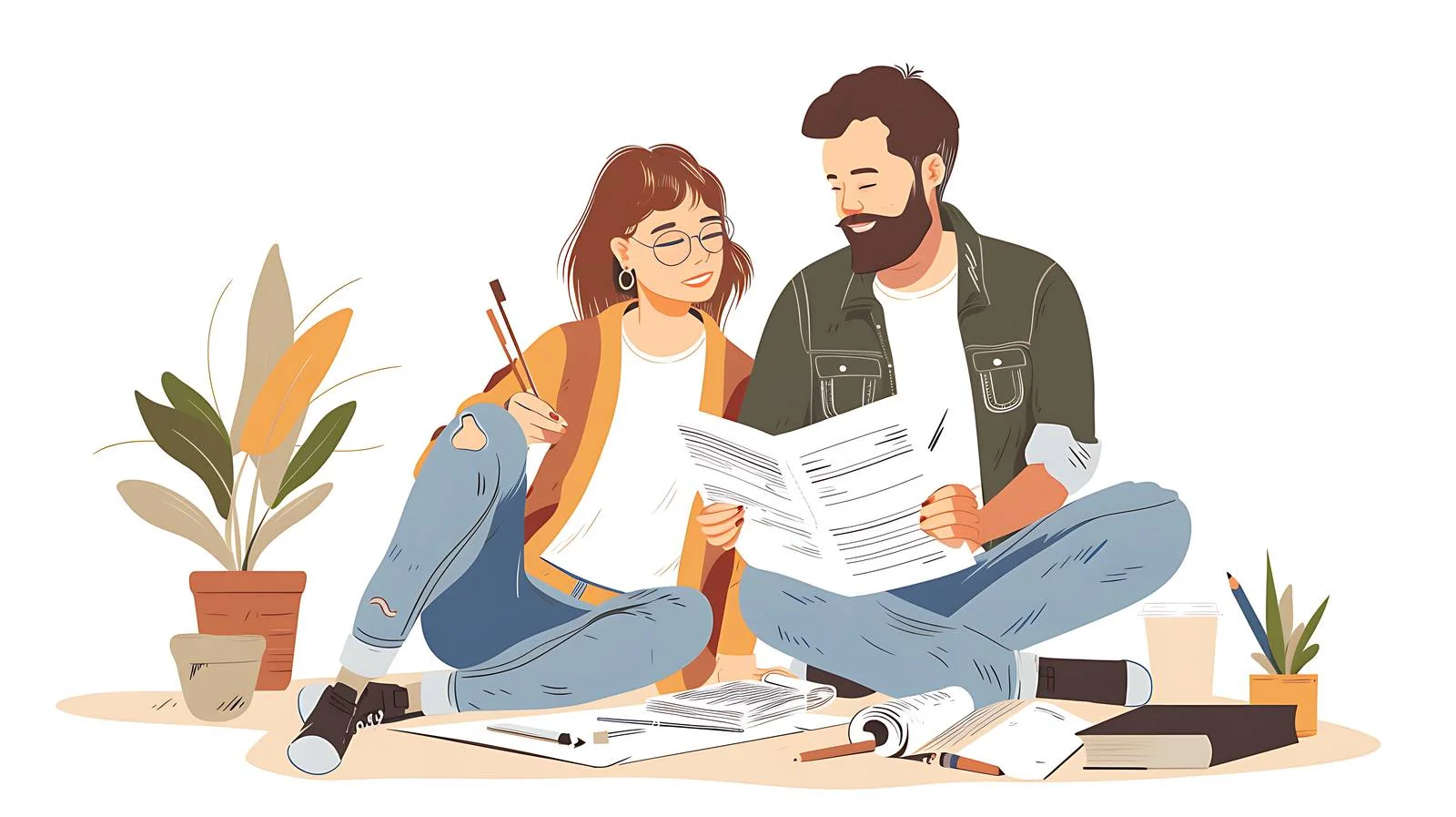 Couple Renovating New House Planning Together — free download from Dotvec