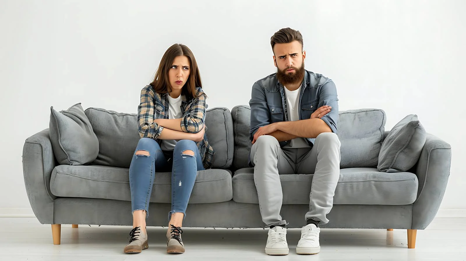 Couple Conflict on Sofa — free download from Dotvec