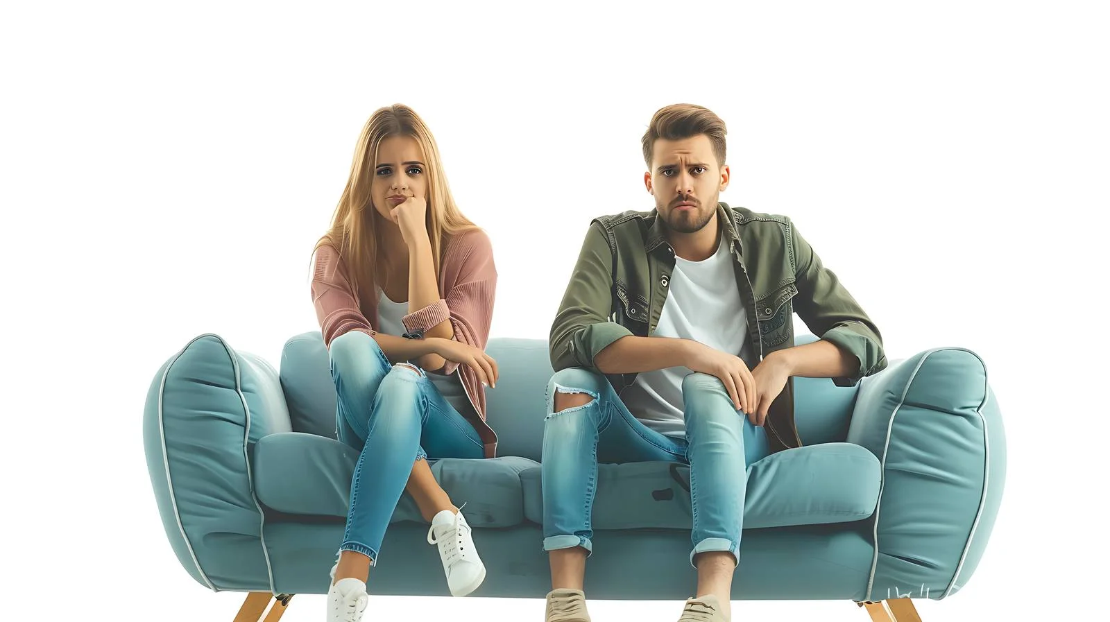 Emotional Dispute on Sofa — free download from Dotvec