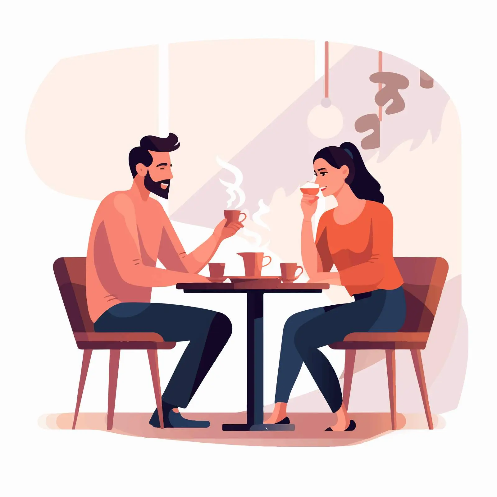 Young Couple Smoking at Bar Table – free tobacco image from Dotvec