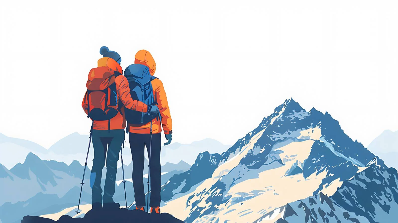 Resting Couple in Mountain Landscape View — free download from Dotvec