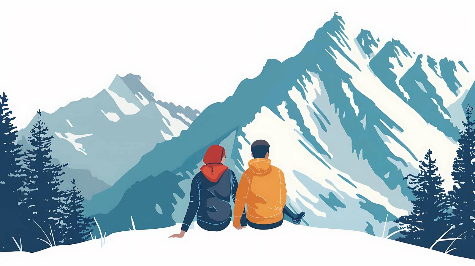 Serene Mountain Viewing Pause — free download from Dotvec