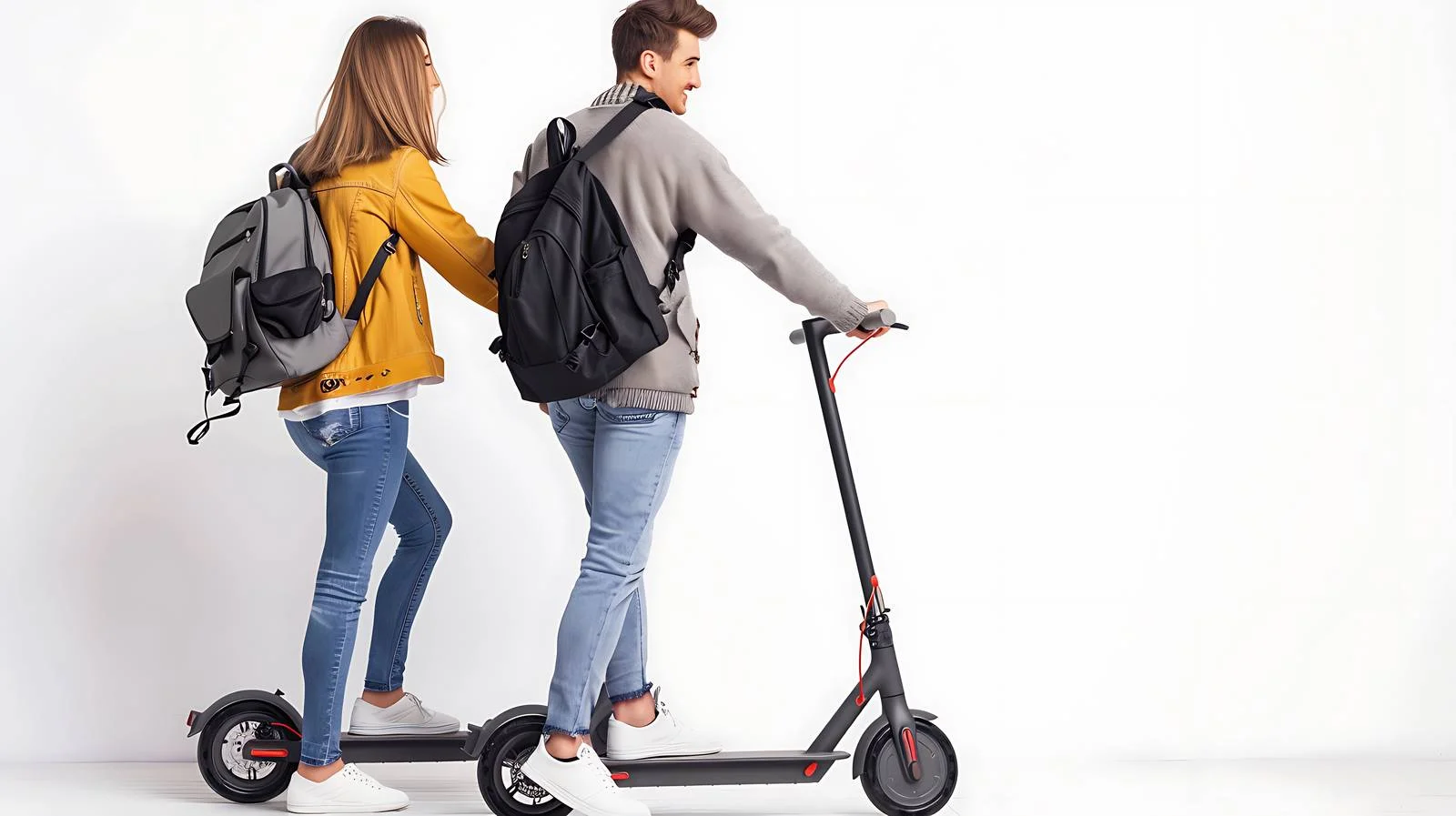 Urban Adventure Couple Scooter Exploration — free download from Dotvec