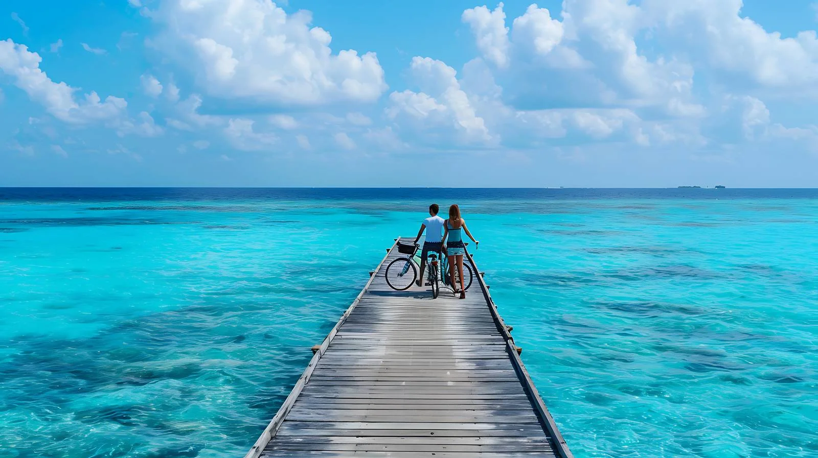 Romantic Couple Kissing on Jetty Overlooking Sea — free download from Dotvec