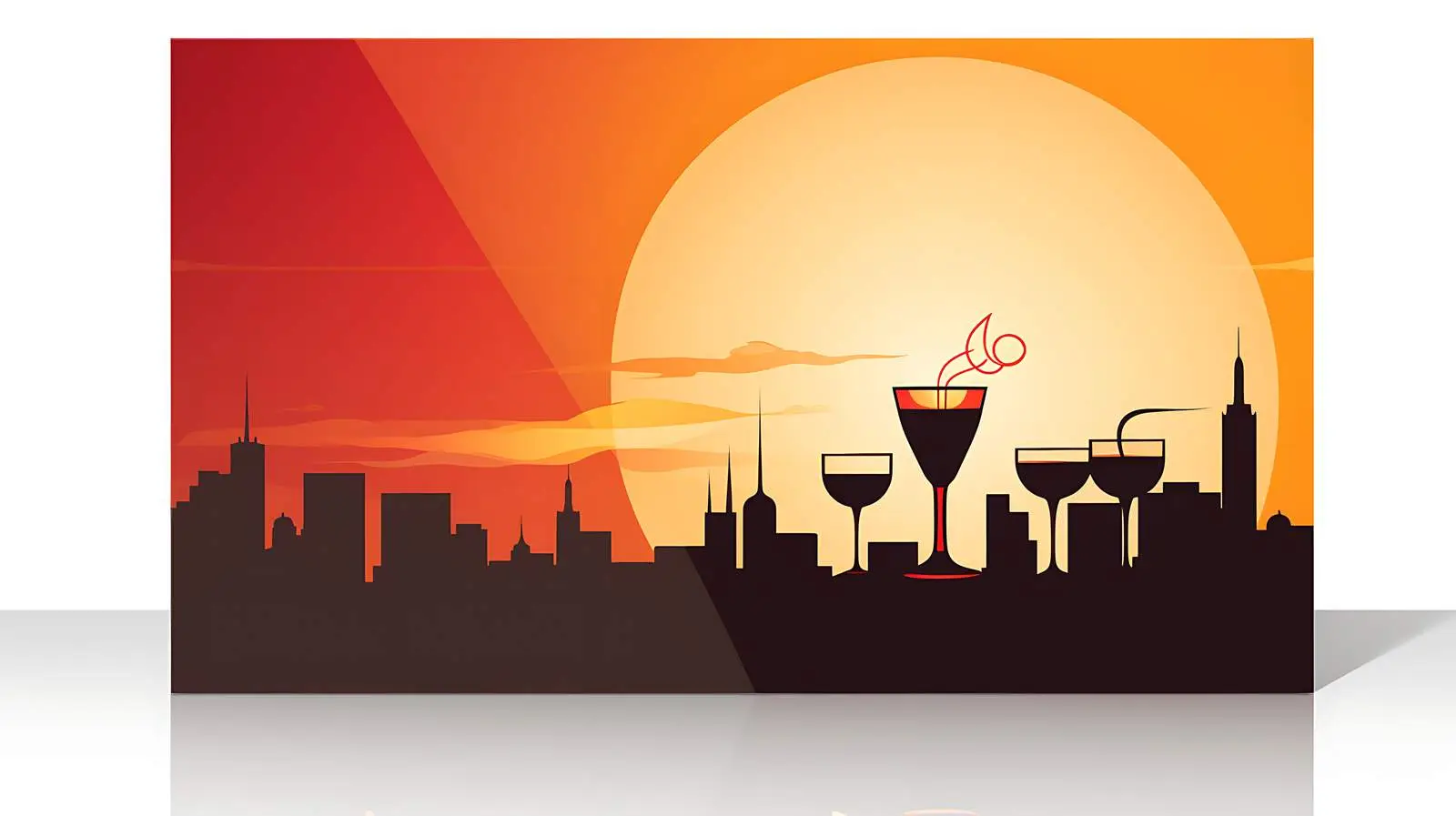 Bar Drinks Silhouette Cover Design — free download from Dotvec