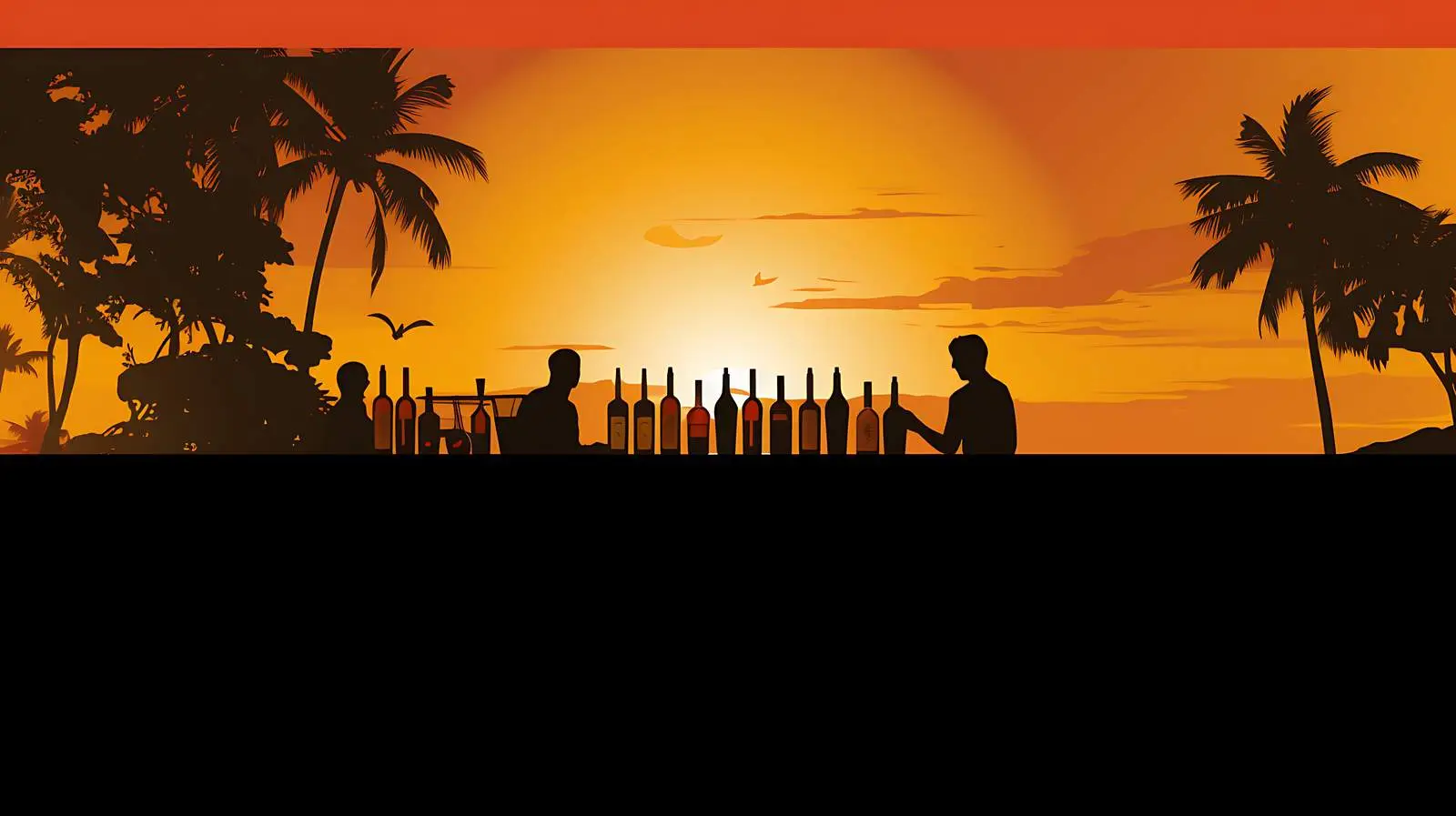 Bar Drinks Silhouette Cover Design — free download from Dotvec