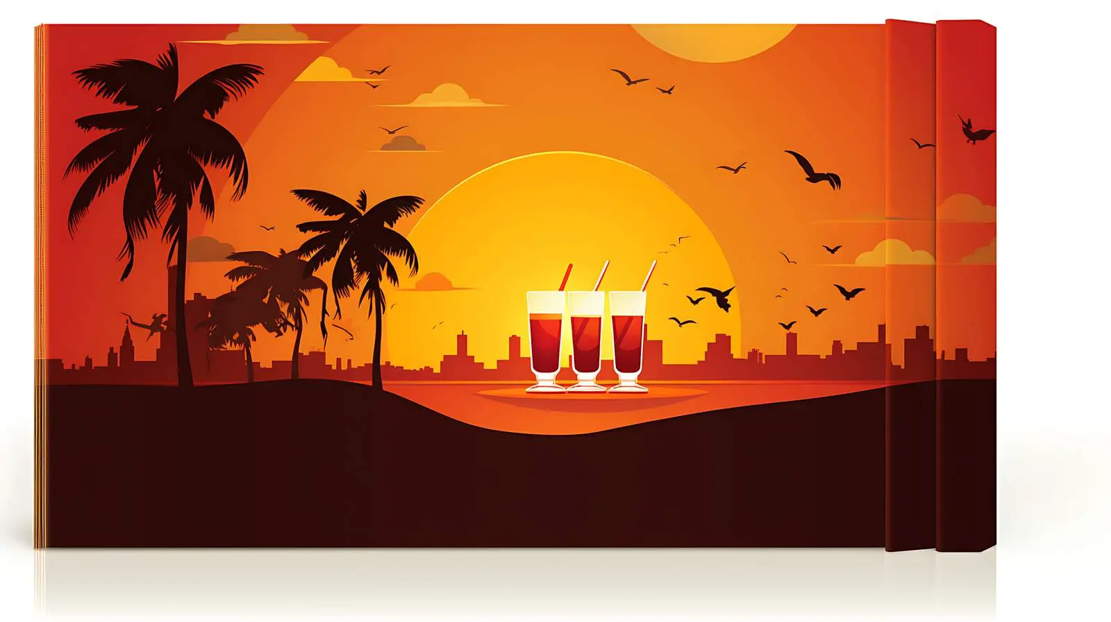 Bar Drinks Silhouette Print Cover Design — free download from Dotvec