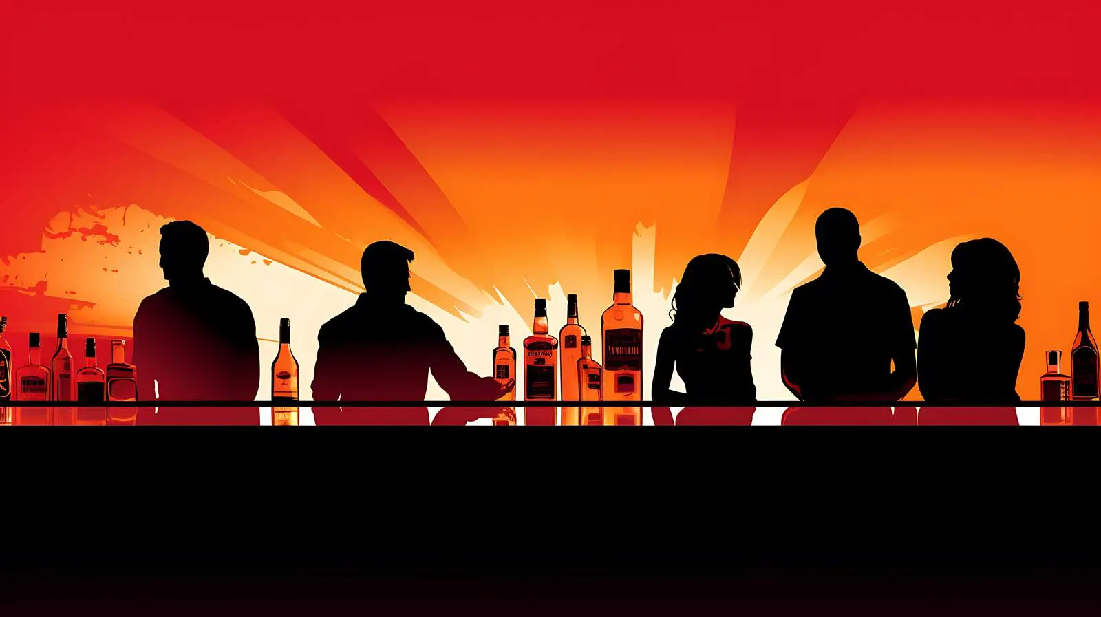 Bar Drinks Silhouette Cover Design for Print — free download from Dotvec