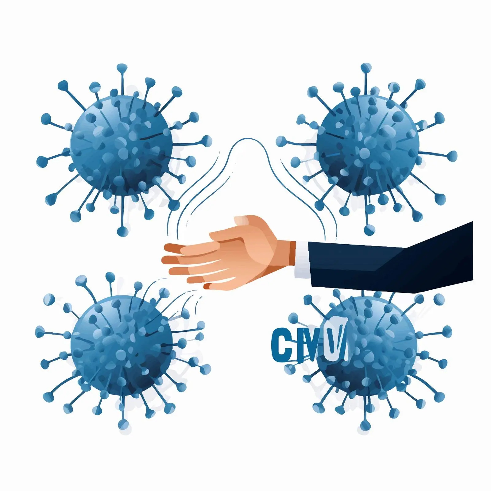 COVID-19 Virus Transmission Font Design – free virus awareness image from Dotvec