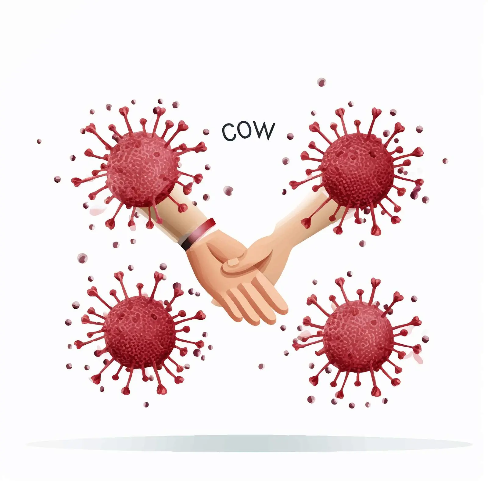 Covid-19 Awareness Handshake Virus Design – free virus awareness image from Dotvec