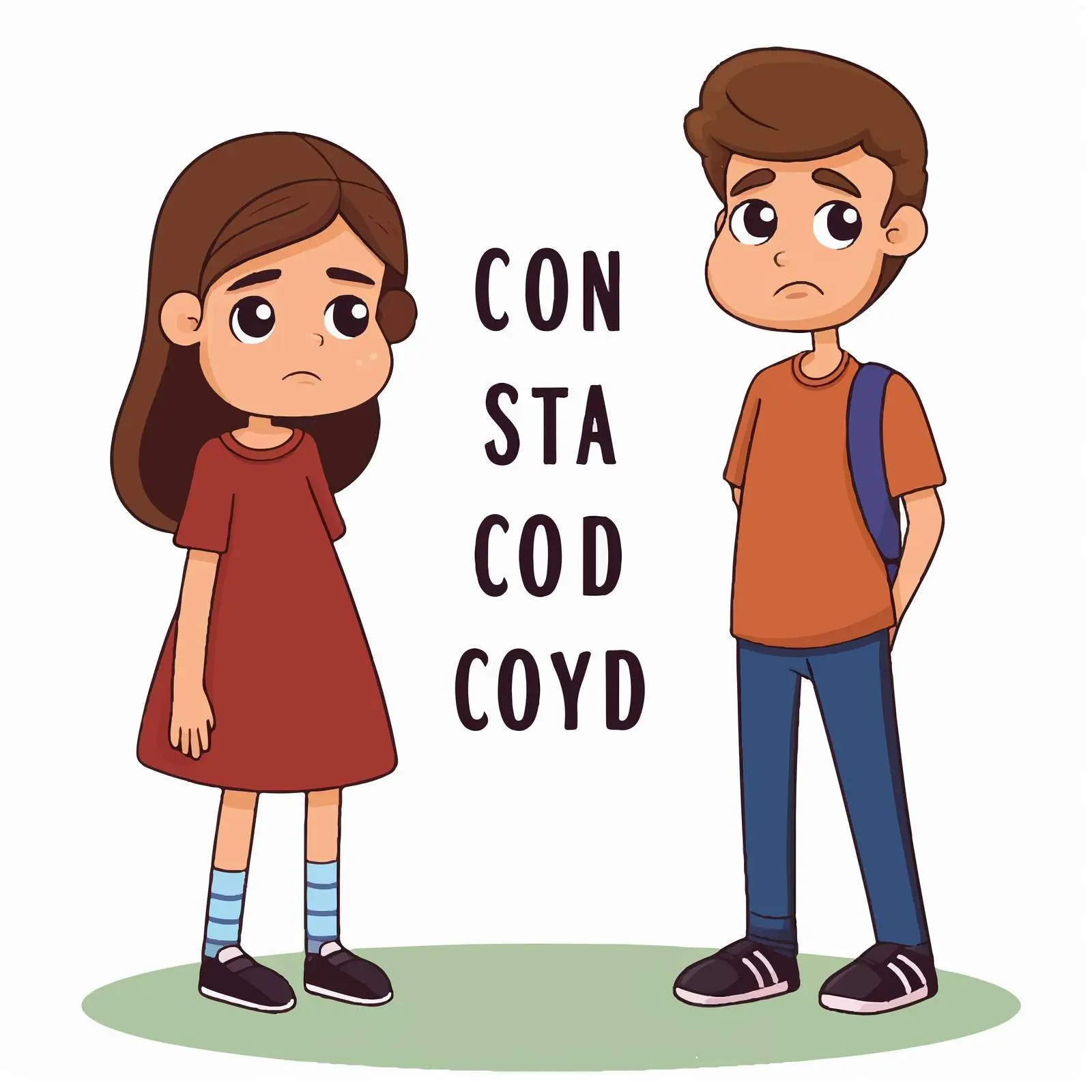 Cartoon Style Covid-19 Awareness with Kids — free download from Dotvec