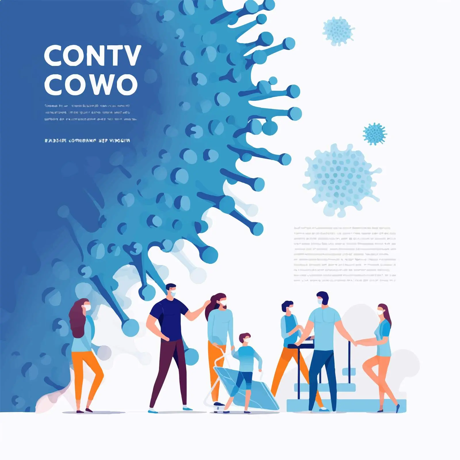 Covid-19 Vaccination Awareness Family Banner — free download from Dotvec