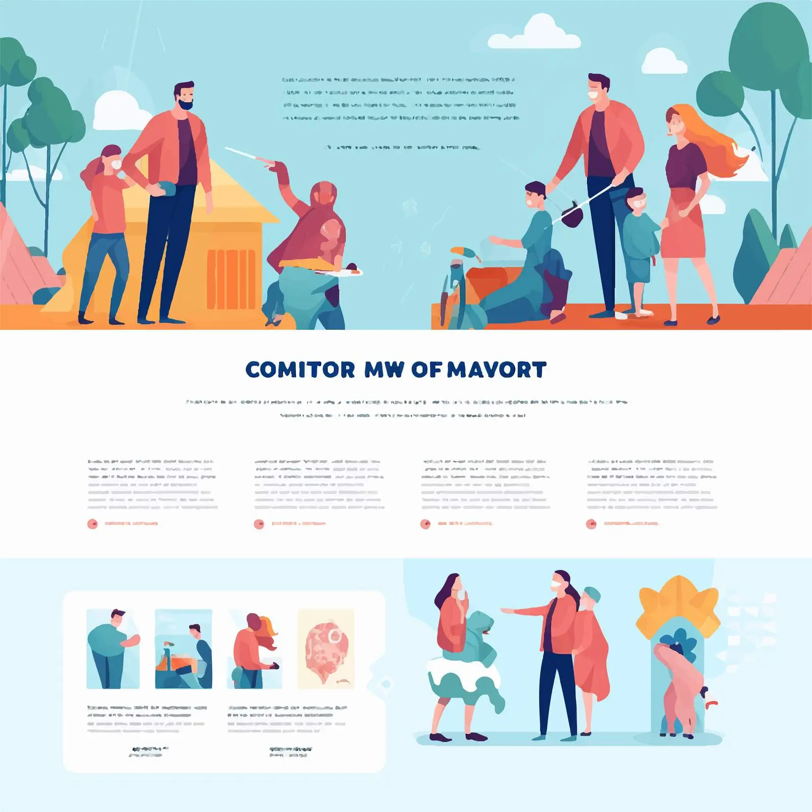 Family Vaccination Banner for Covid-19 Awareness — free download from Dotvec