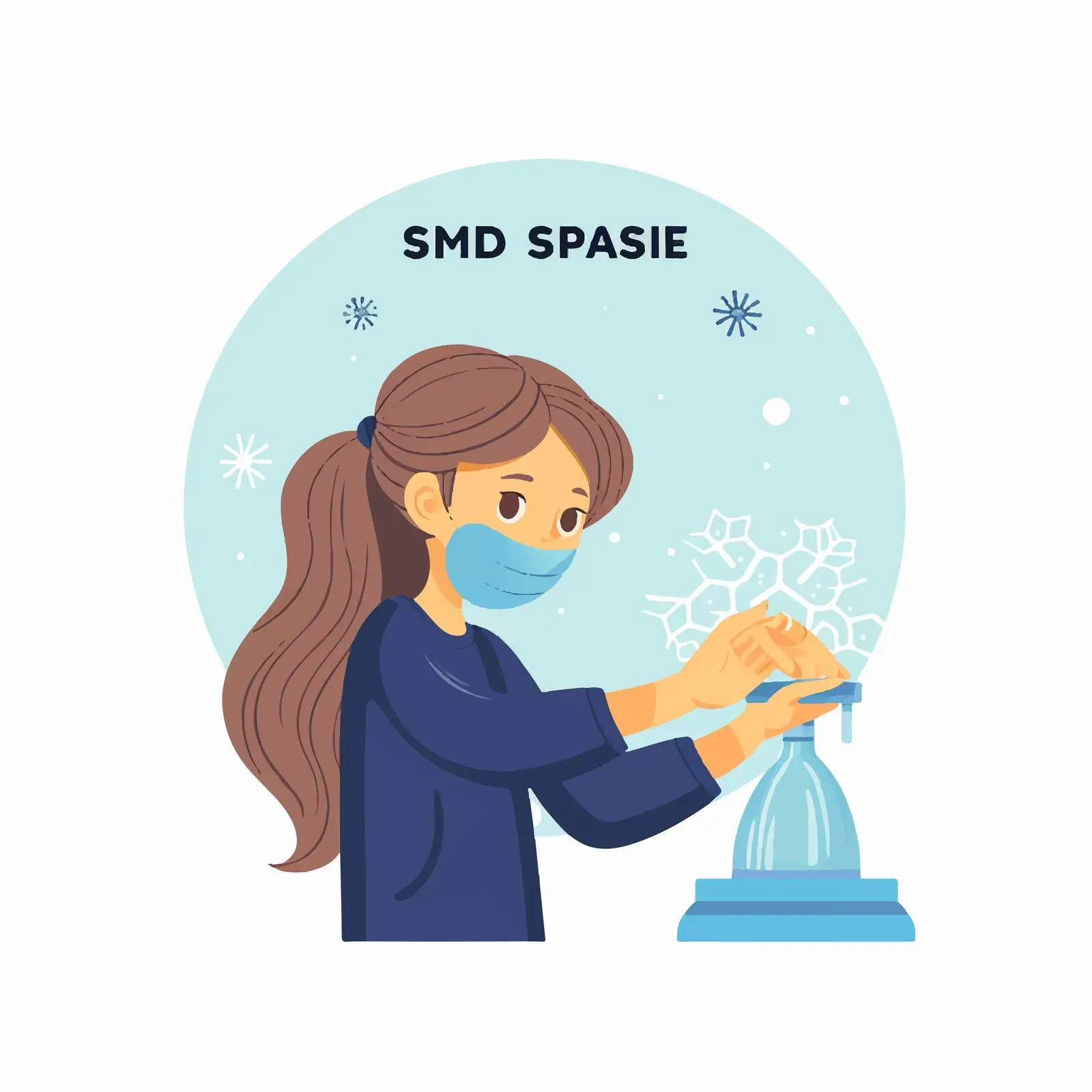 Girl Washing Hands - Covid Safe Design — free download from Dotvec