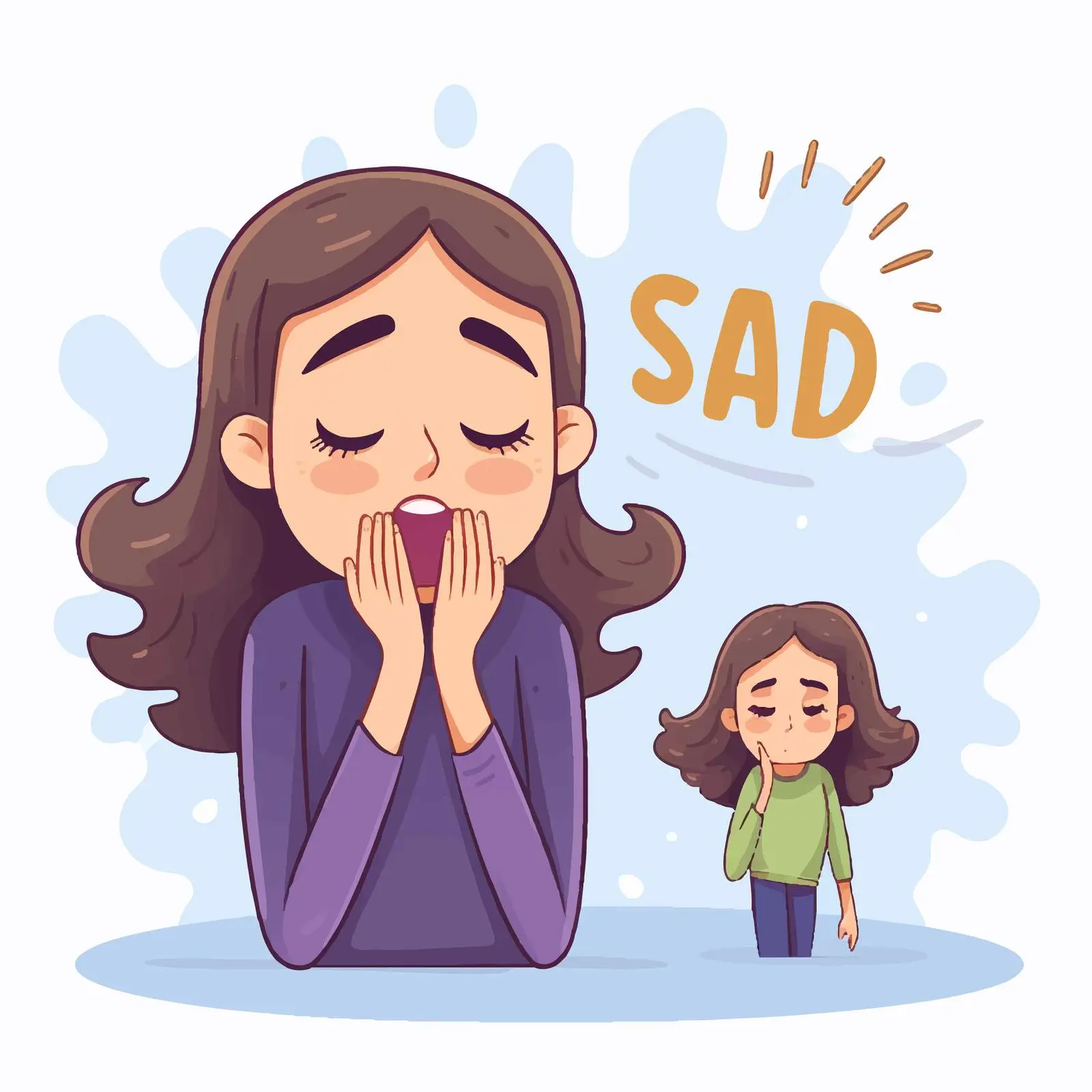 Cartoon Girl Promoting Covid Safety – free coronavirus awareness image from Dotvec