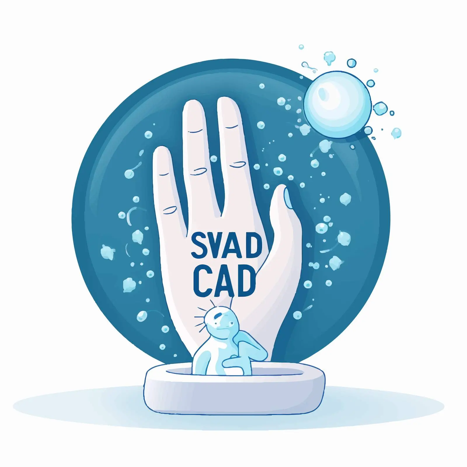 Cartoon Style Covid Safety Wash Hands Illustration — free download from Dotvec