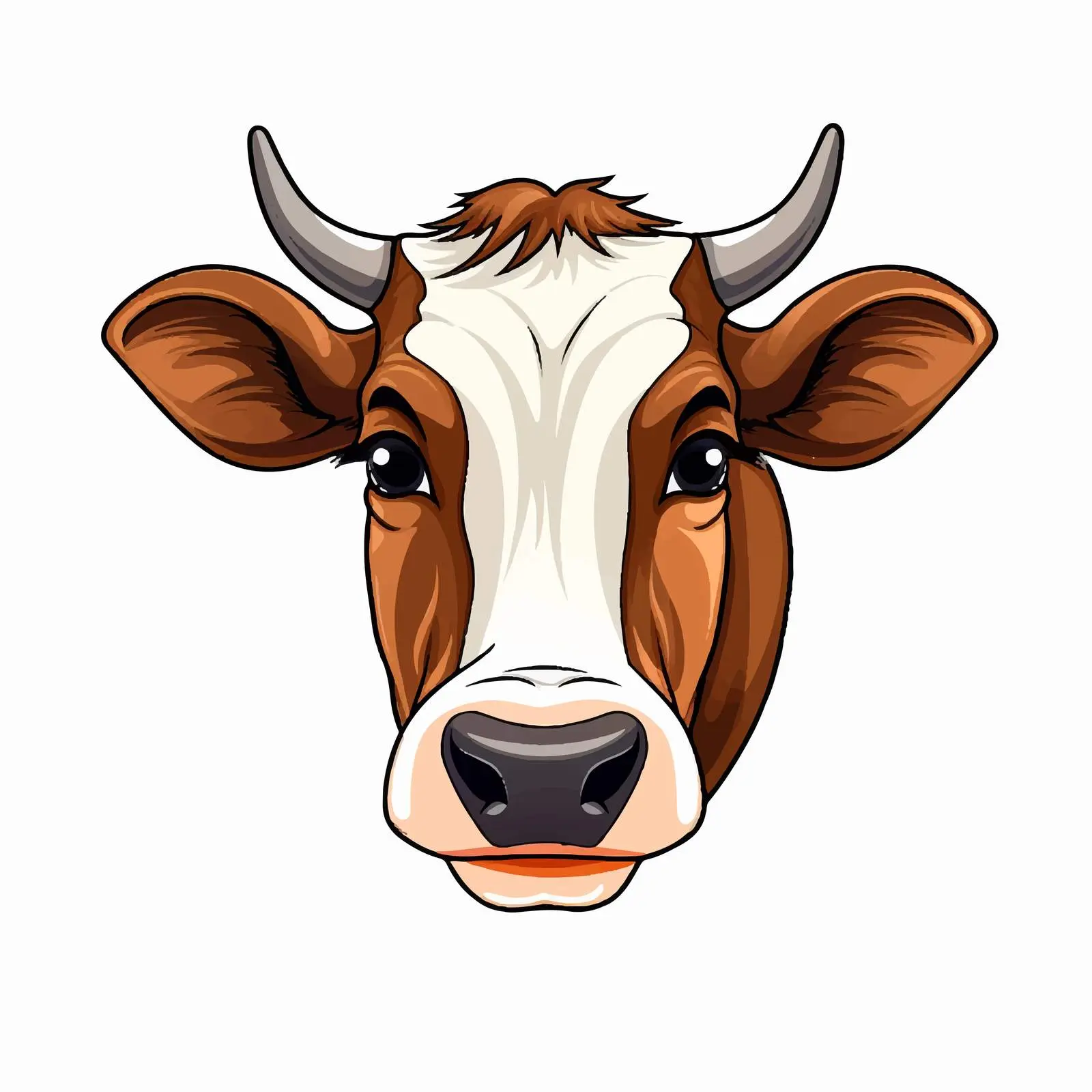 Cow Line Vector Illustration on White Background — free download from Dotvec