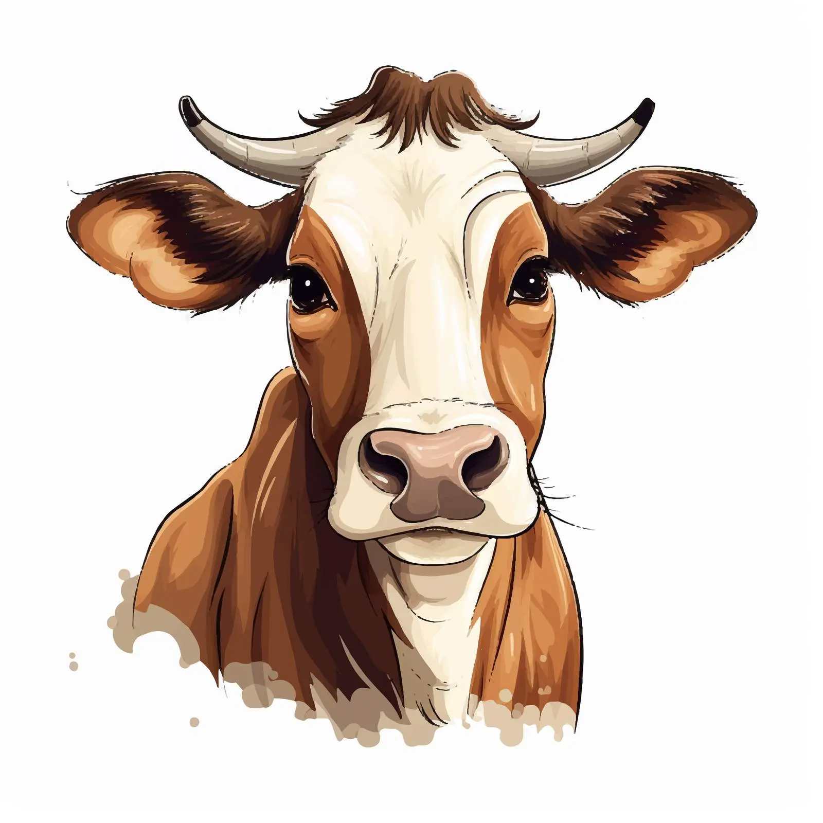 Isolated Cow Sketch Vector Illustration on White Background — free download from Dotvec