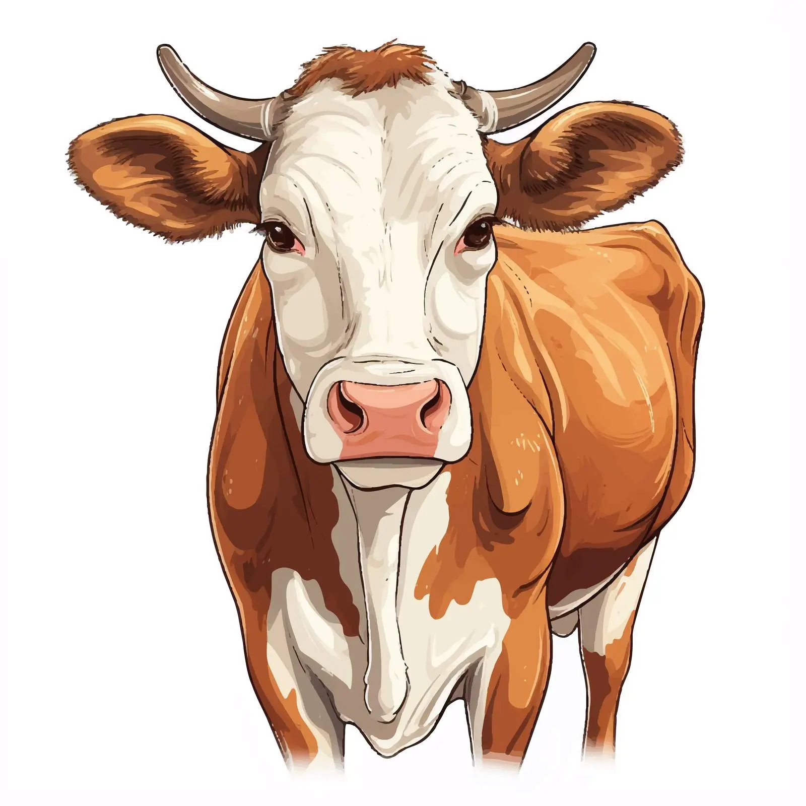 Cow Sketch Vector Illustration on White Background — free download from Dotvec