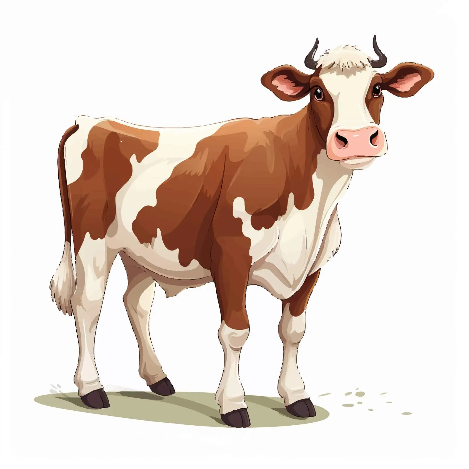 Cute Cartoon Cow Vector Illustration — free download from Dotvec