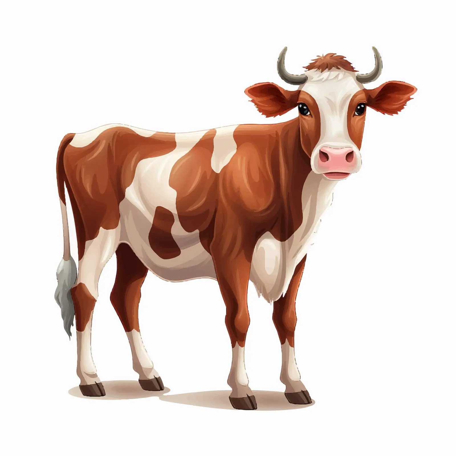Cartoon Cow Vector Illustration Isolated Design — free download from Dotvec
