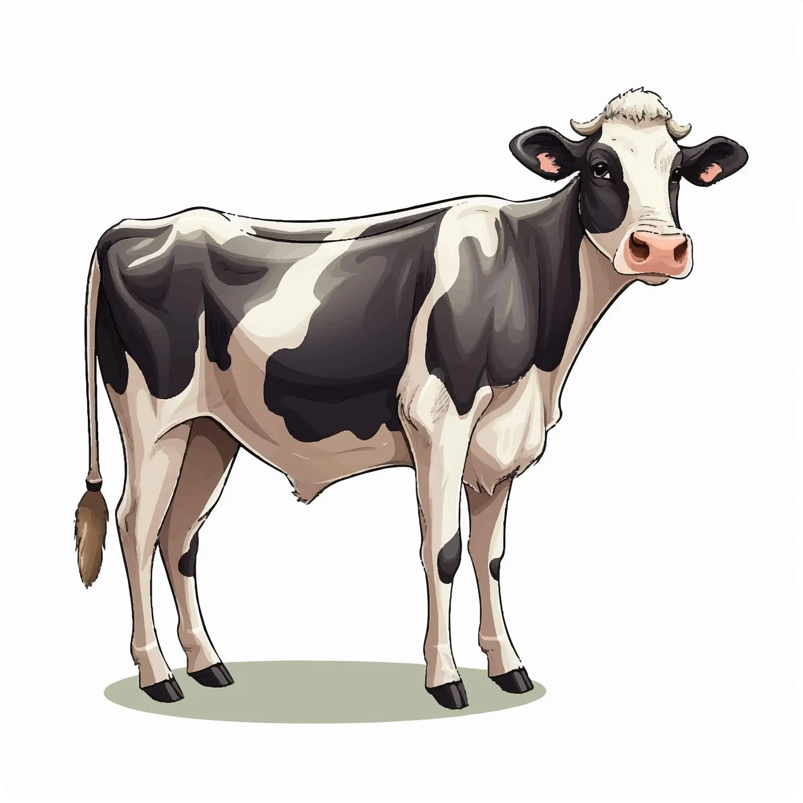 Cartoon Cow Vector Illustration Isolated Design — free download from Dotvec