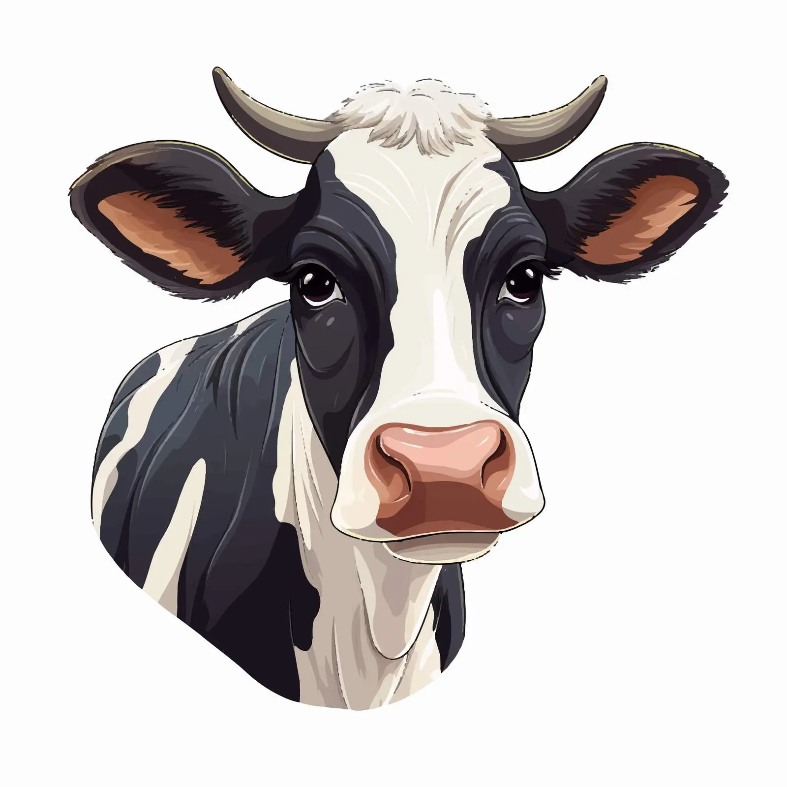 Top View Cow Vector Illustration on White Background – free calf image from Dotvec