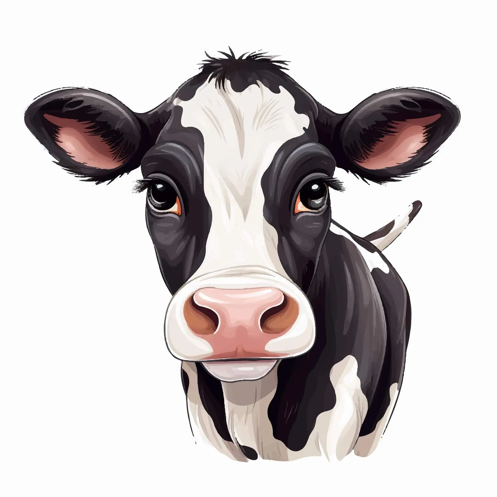 Top View Cow Vector Illustration on White Background — free download from Dotvec