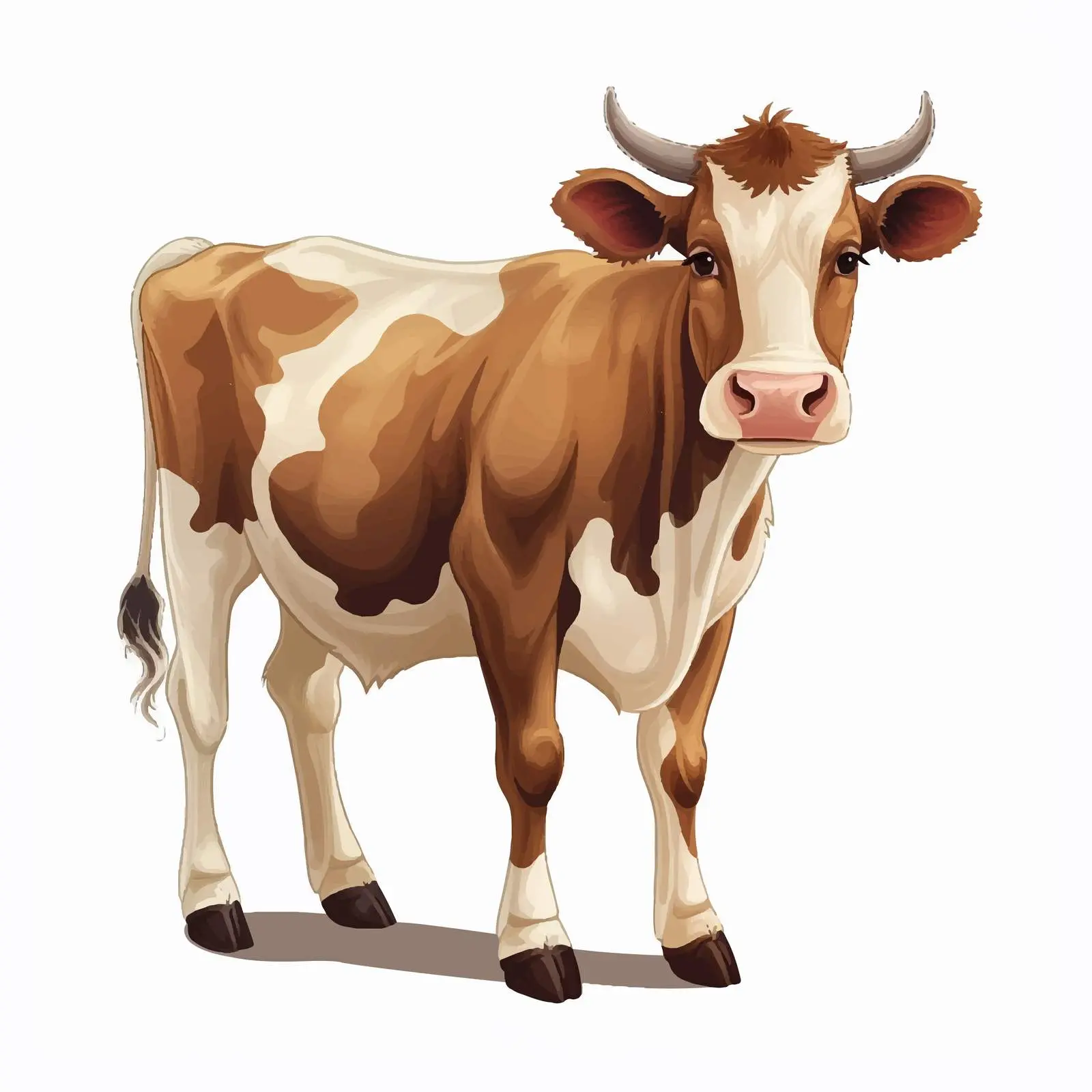 Top View Cow Vector Illustration on White Background — free download from Dotvec