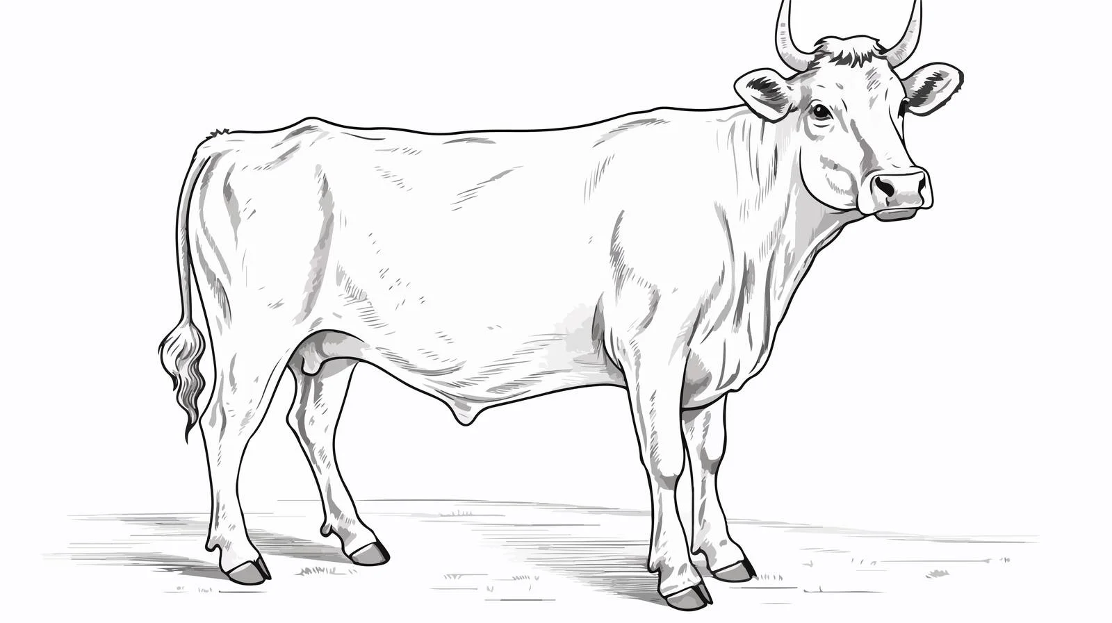 Cow Sketch Engraving Illustration — free download from Dotvec