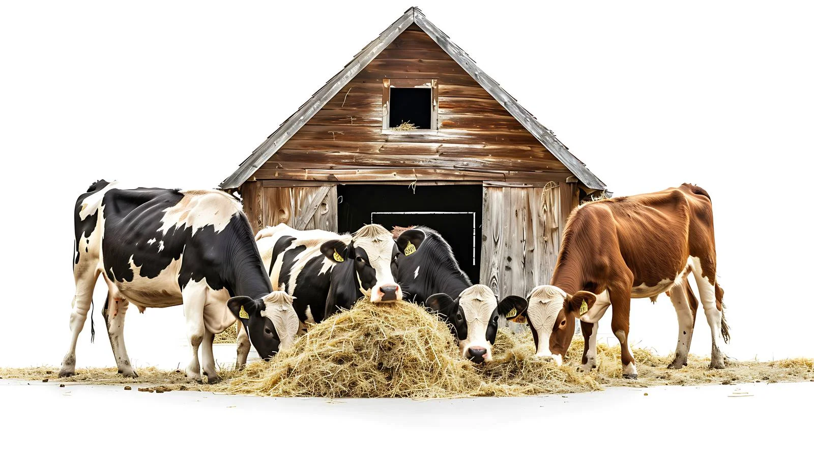 Farm Scene with Cows and Farmer — free download from Dotvec