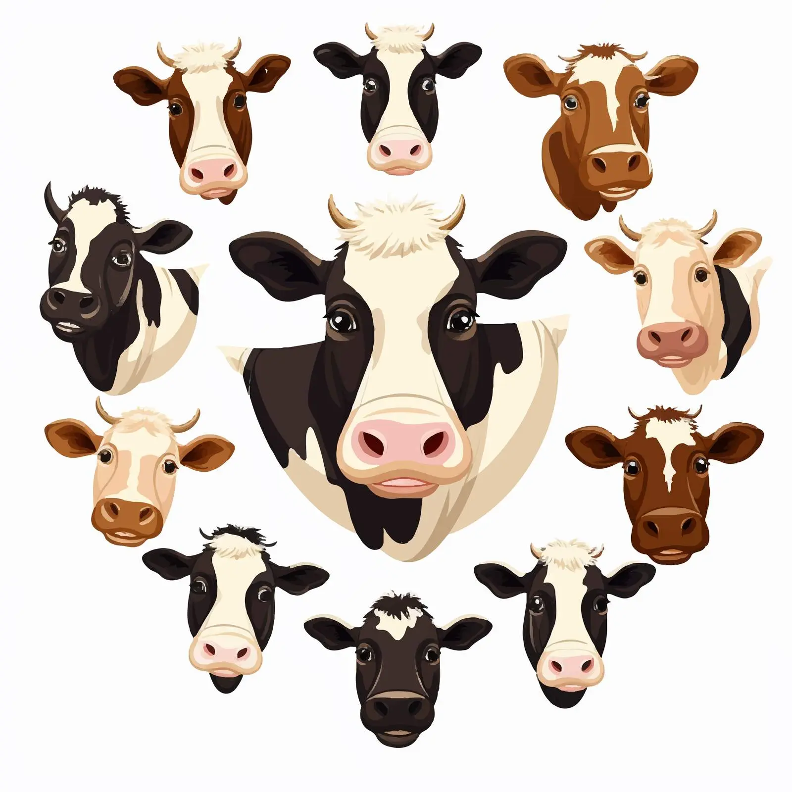Isolated Cow Line Vector Illustration on White Background — free download from Dotvec