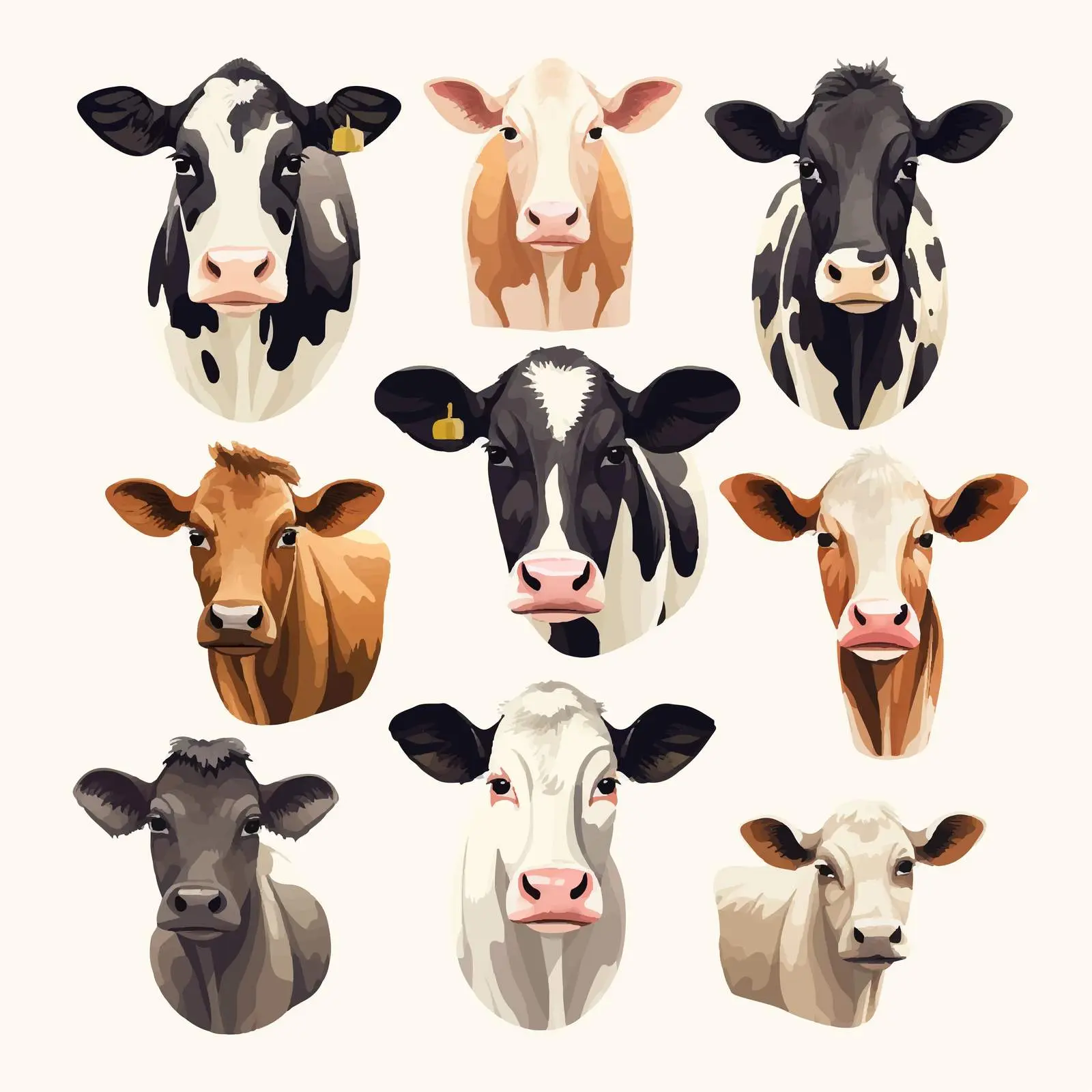 Line Art Cow Vector Illustration on White Background — free download from Dotvec