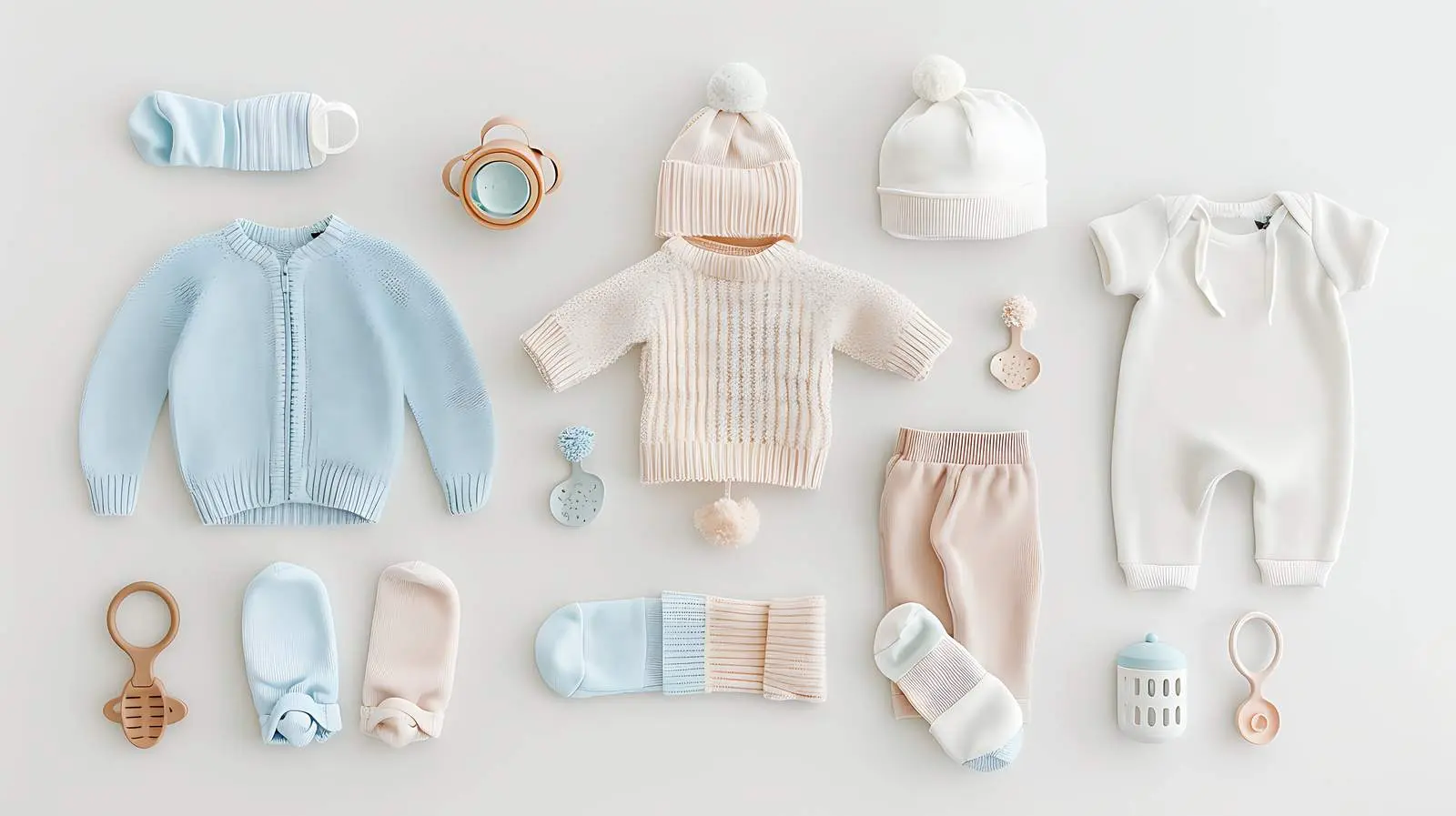 Cozy Pastel Clothes and Accessories for Newborns — free download from Dotvec