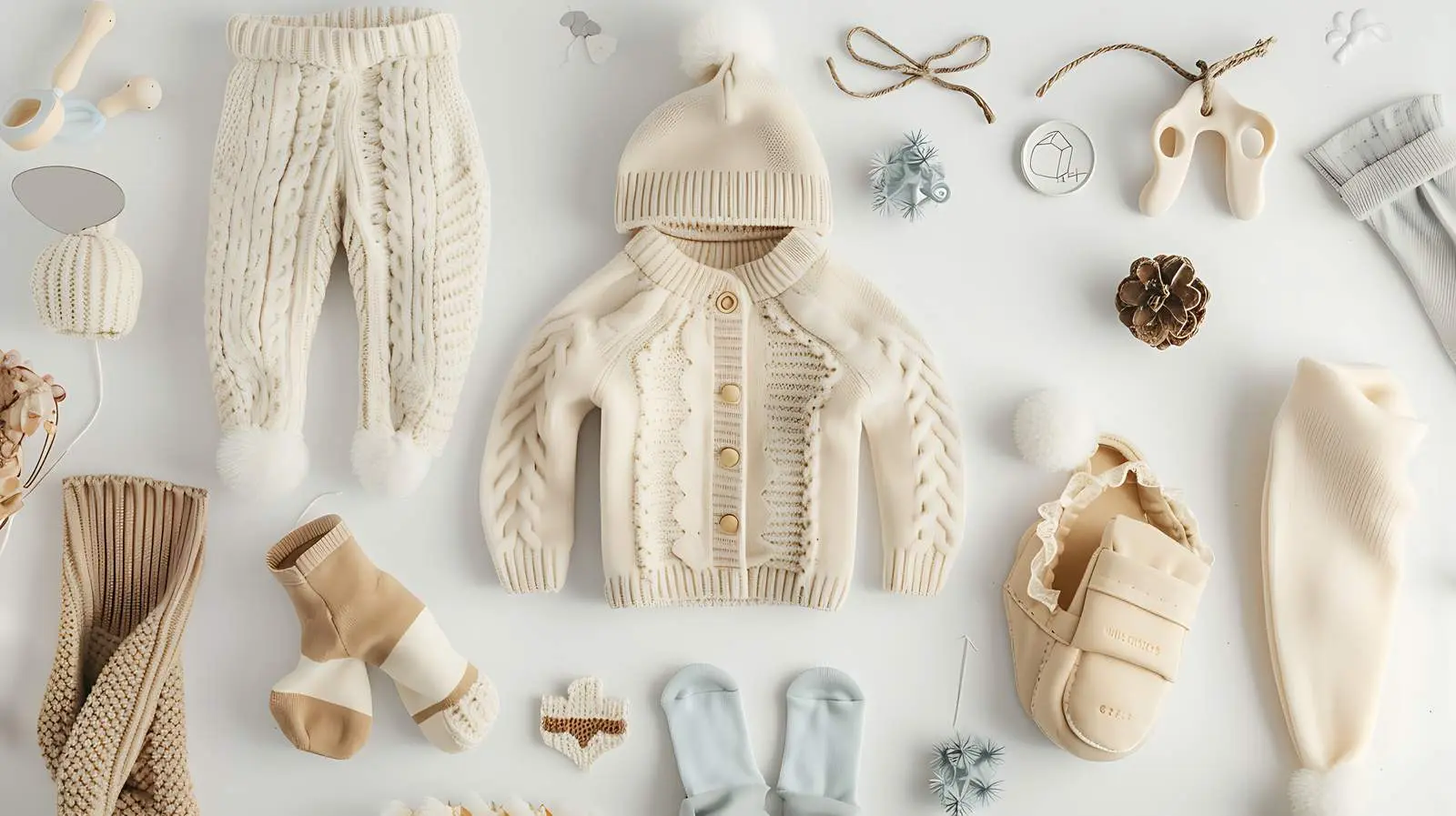 Cozy Pastel Clothes and Accessories for Newborns — free download from Dotvec