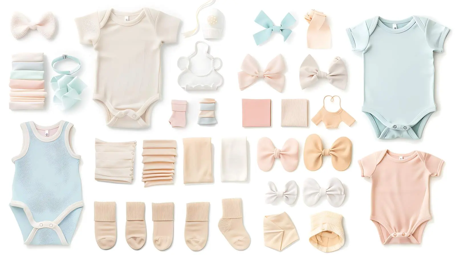 Cozy Pastel Clothes and Care Accessories for Newborns – free infant accessories image from Dotvec