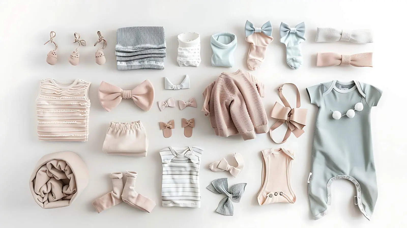 Pastel Newborn Clothing and Care Accessories — free download from Dotvec
