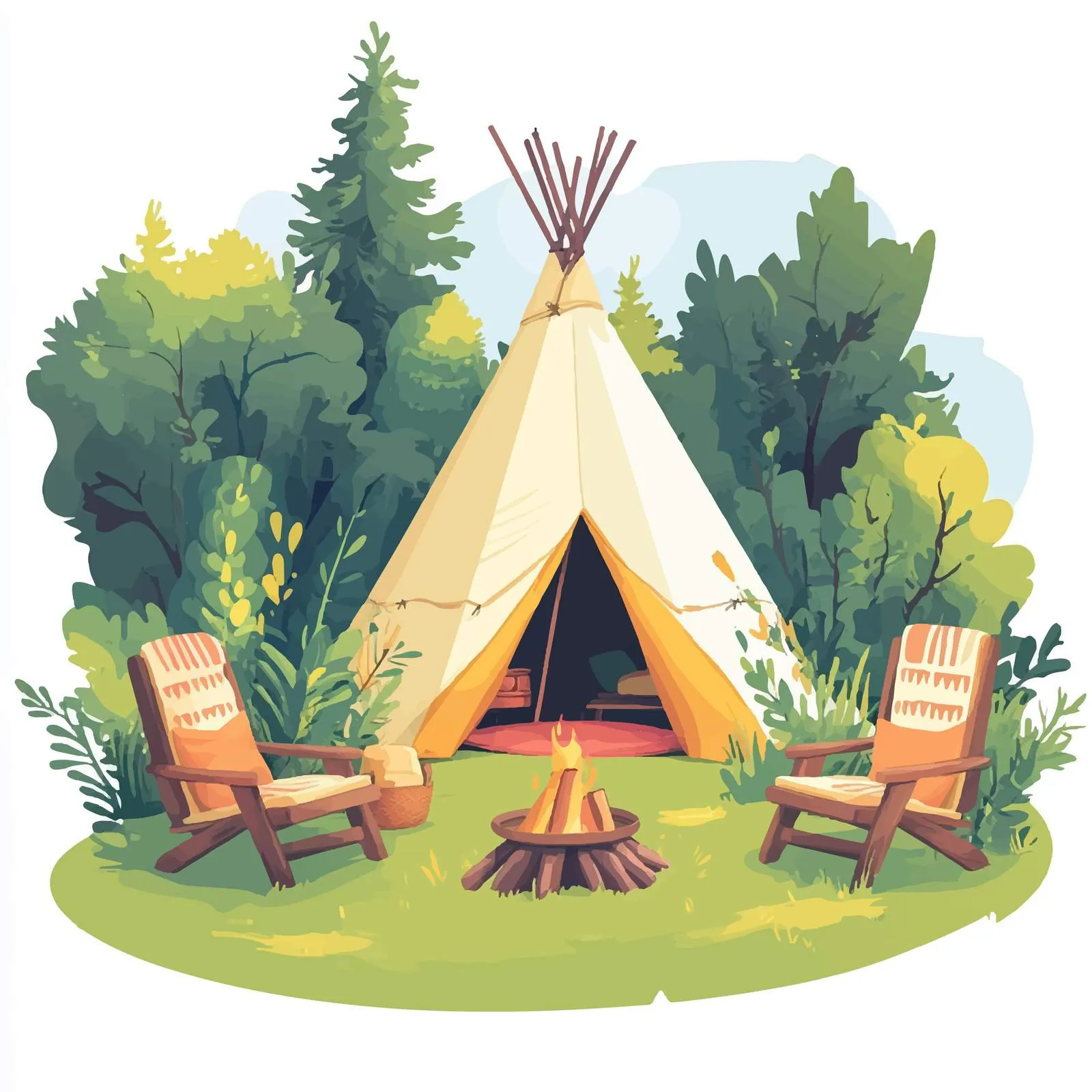 Cozy Tipi in the Forest for Glamping — free download from Dotvec