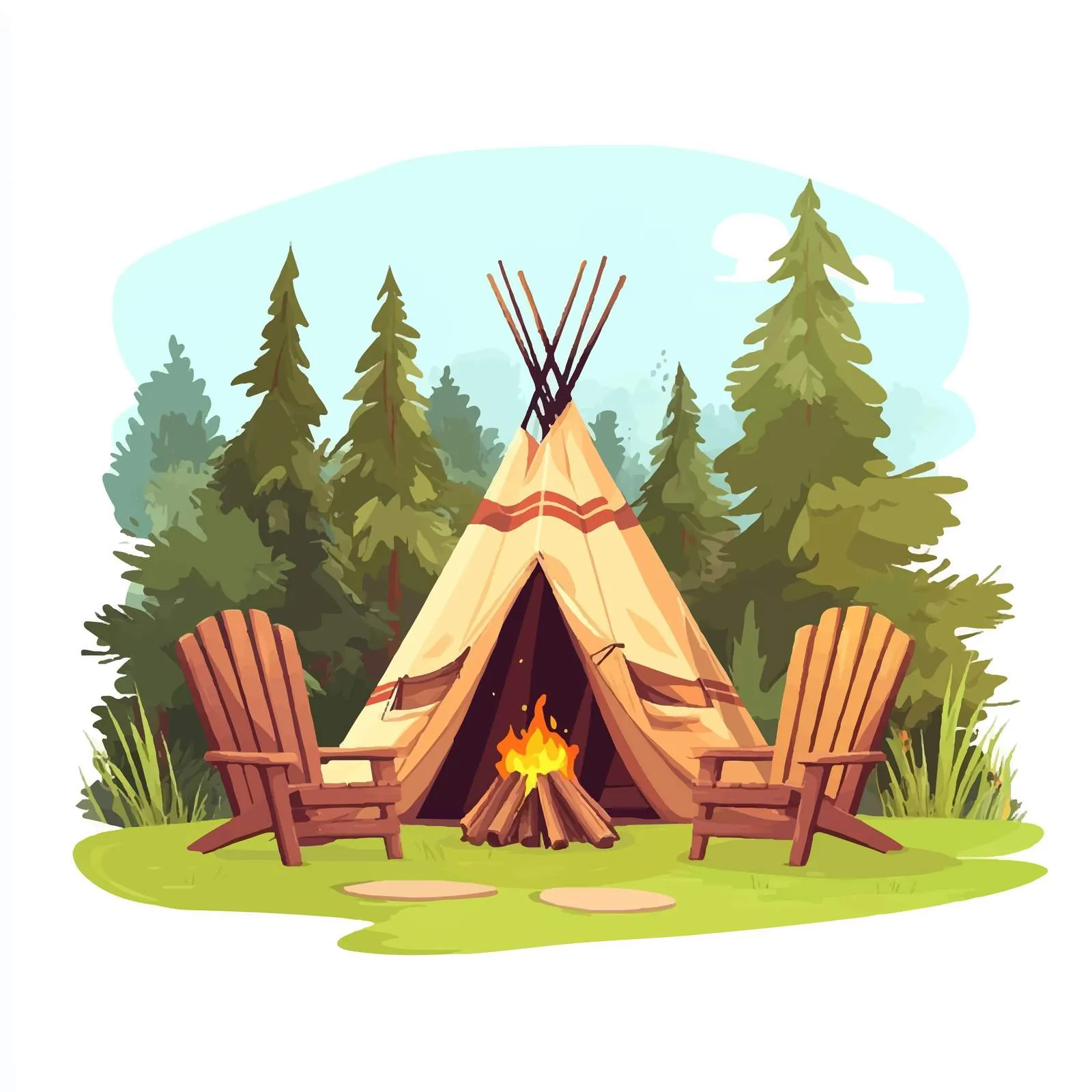 Cozy Tipi in Forest Glamping Experience — free download from Dotvec