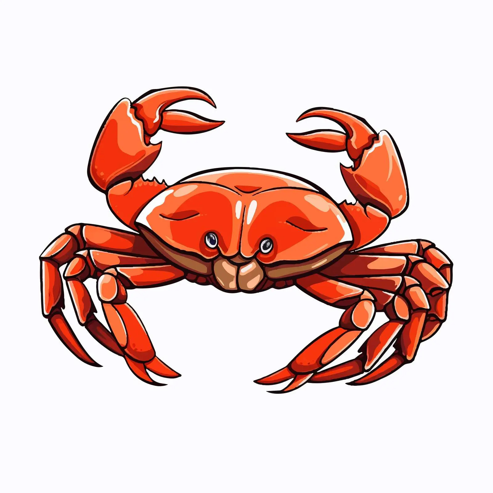 Colorful Cartoon Crab Vector Illustration — free download from Dotvec