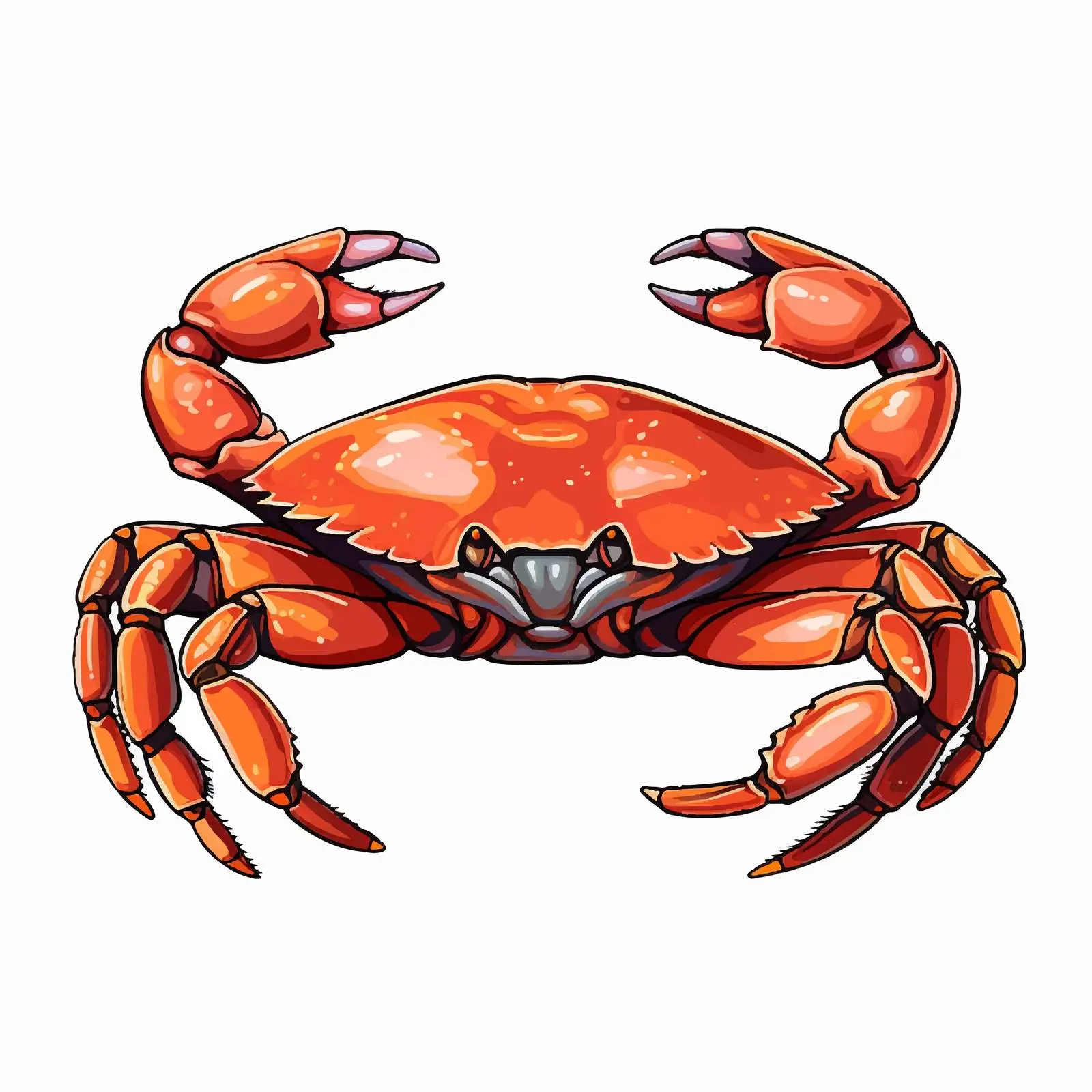 Cute Crab Cartoon Vector Illustration – free sketch illustration image from Dotvec
