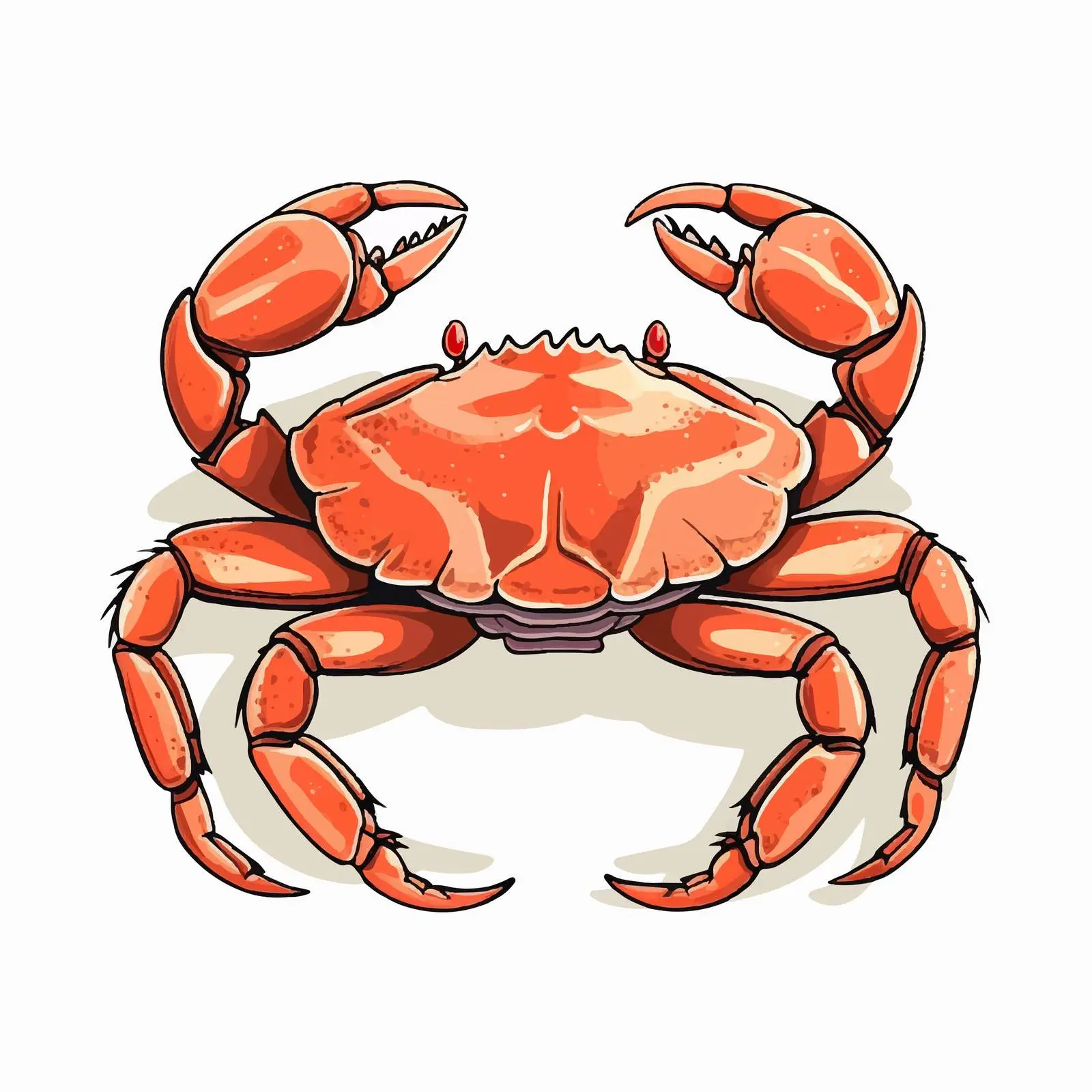 Cartoon Crab Vector Sketch Illustration — free download from Dotvec