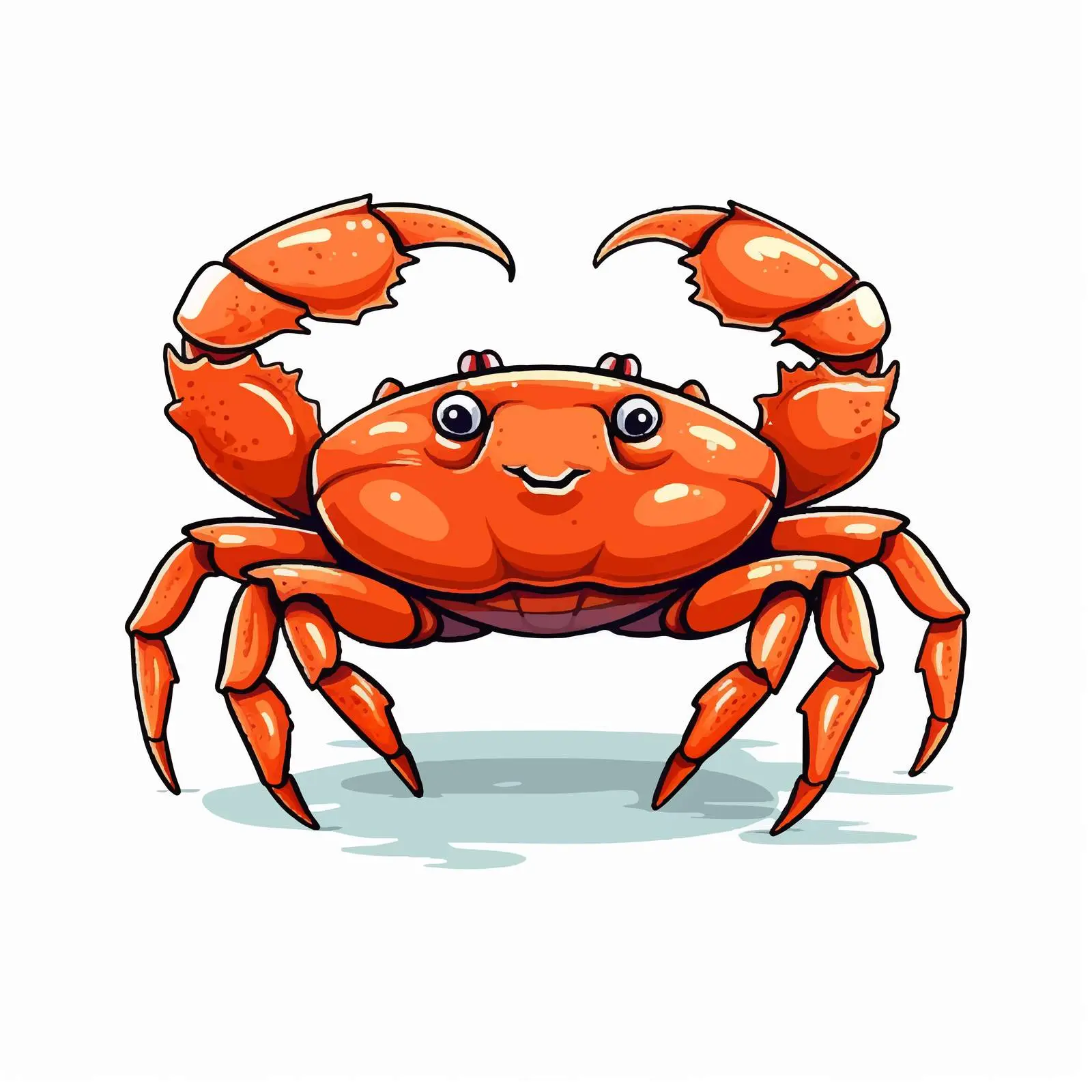 Cartoon Crab Vector Sketch Illustration — free download from Dotvec