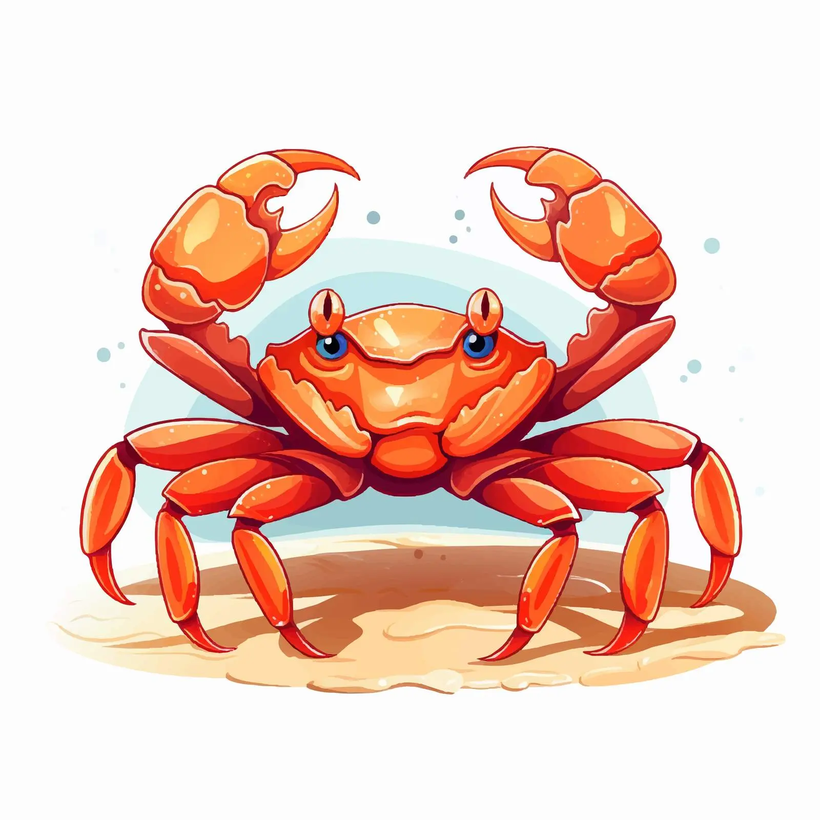 Playful Cartoon Crab Vector Illustration — free download from Dotvec