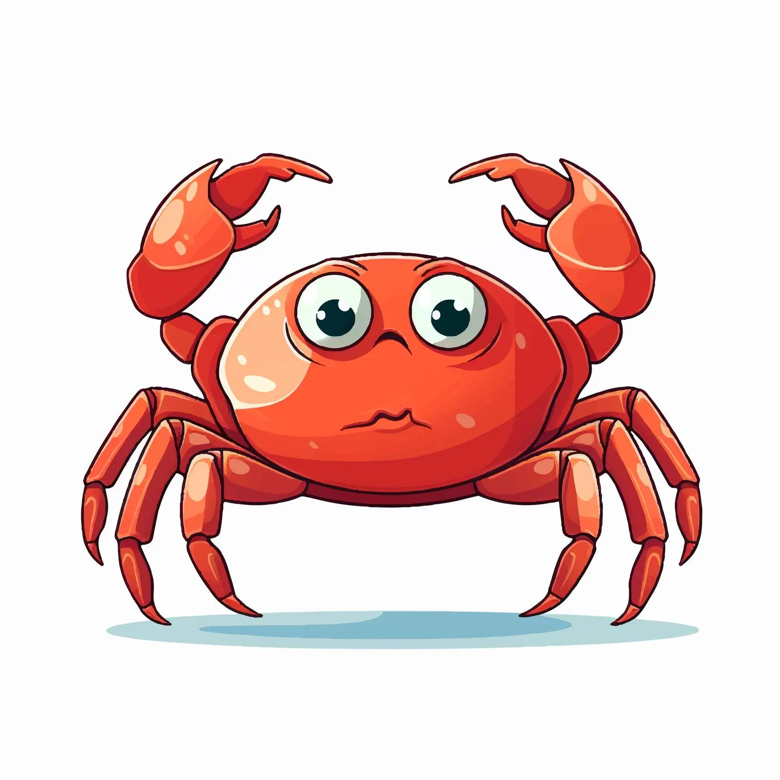 Funny Cartoon Crab Vector Illustration — free download from Dotvec