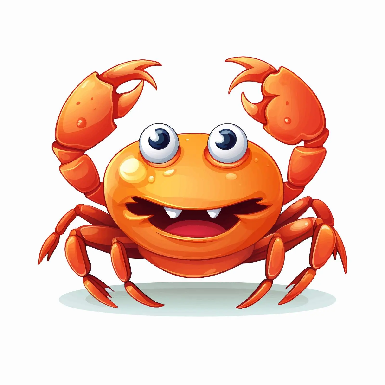 Colorful Crab Cartoon Vector Illustration — free download from Dotvec