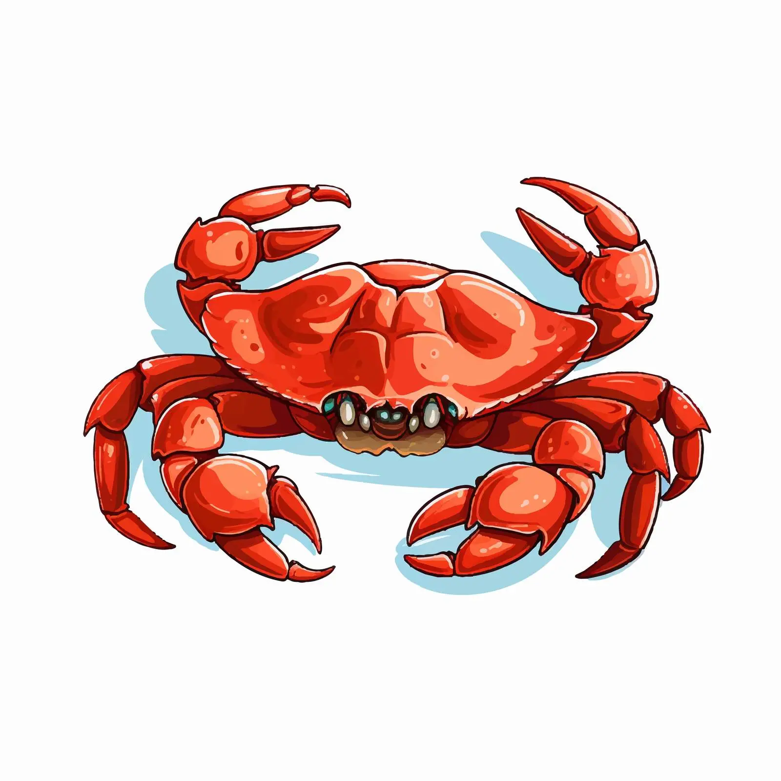 Cartoon Crab Vector Illustration — free download from Dotvec