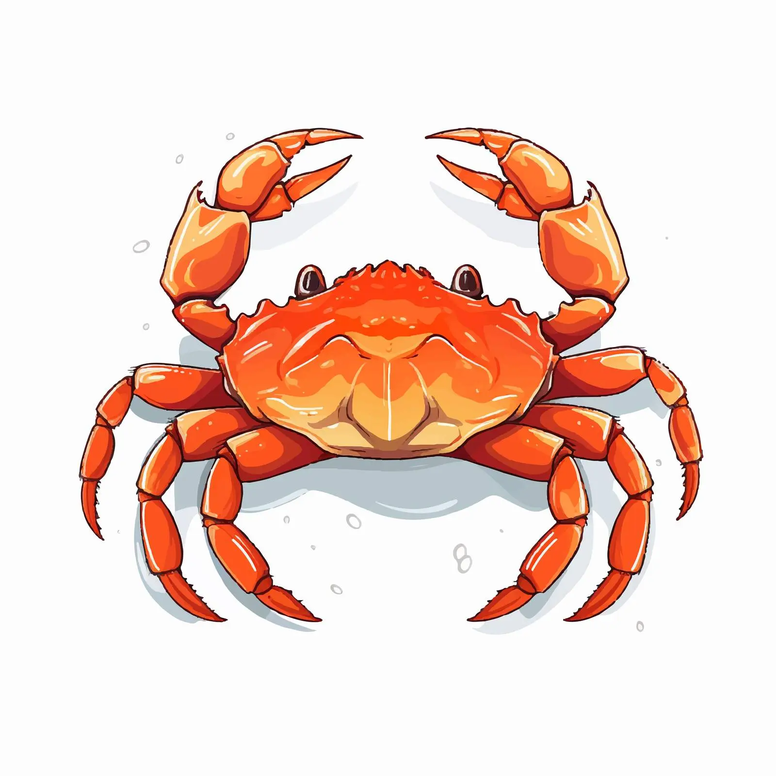 Crab Line Vector Illustration on White Background — free download from Dotvec