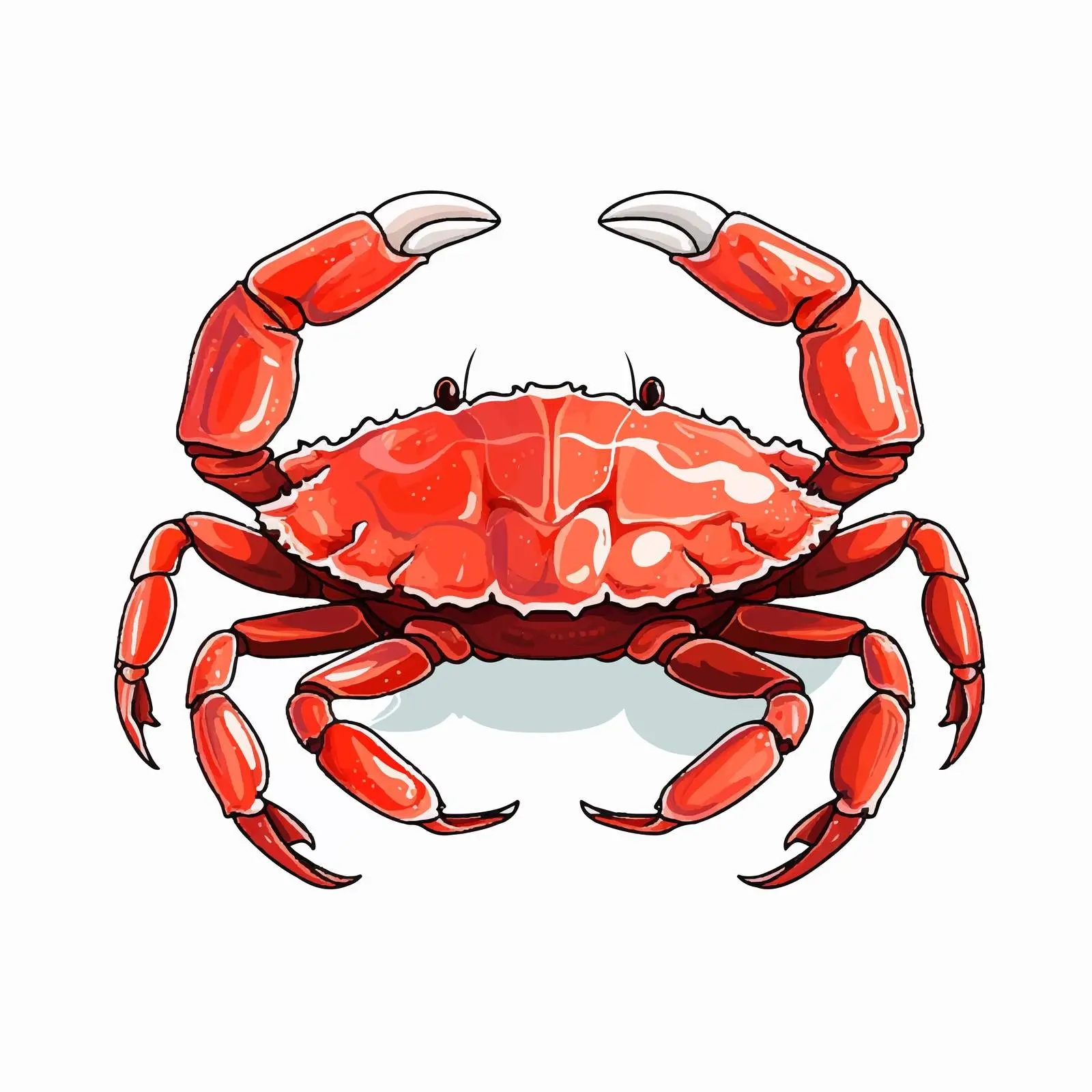 Crab Line Art Vector Illustration on White Background — free download from Dotvec
